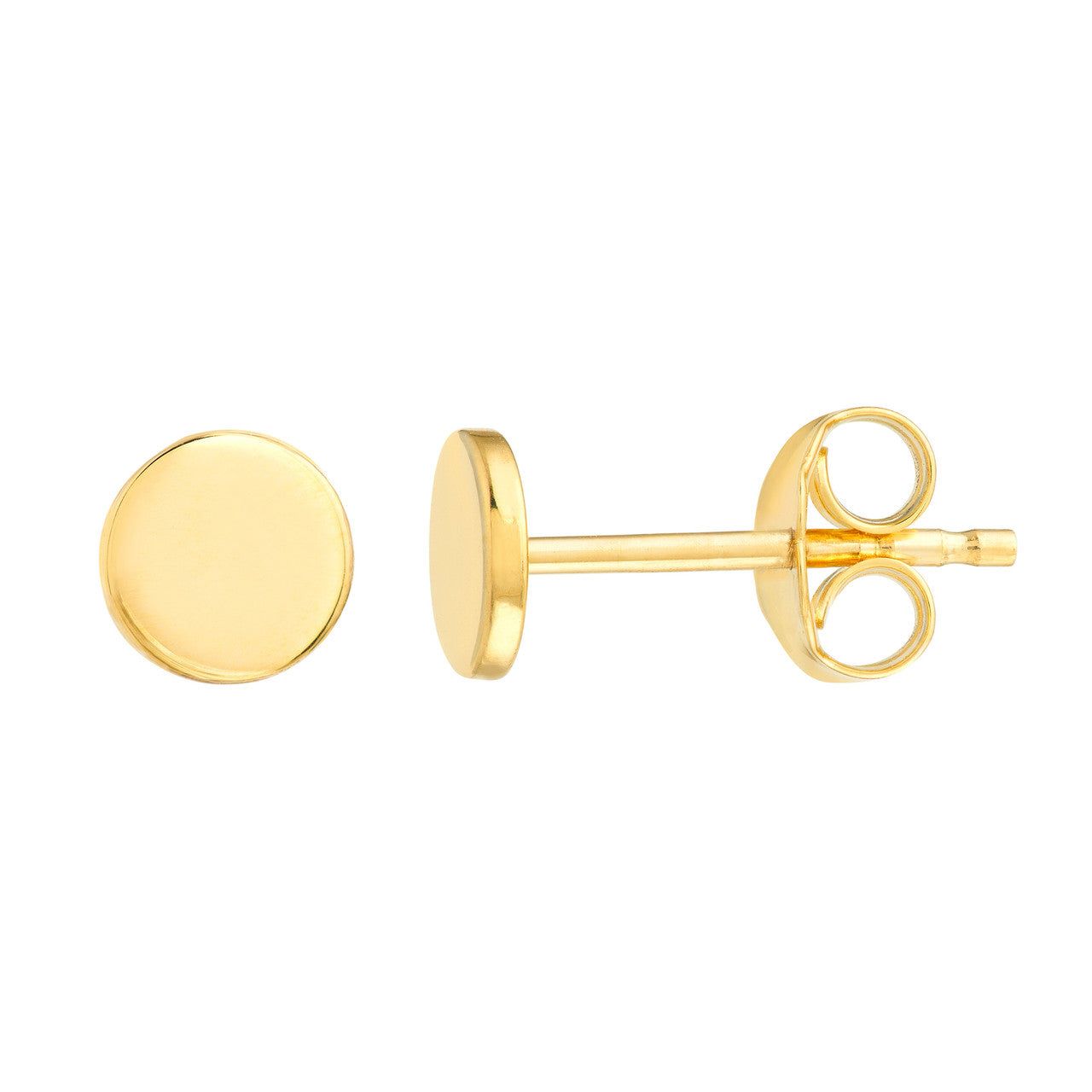 14kt Gold Mini Disc Stud Earrings