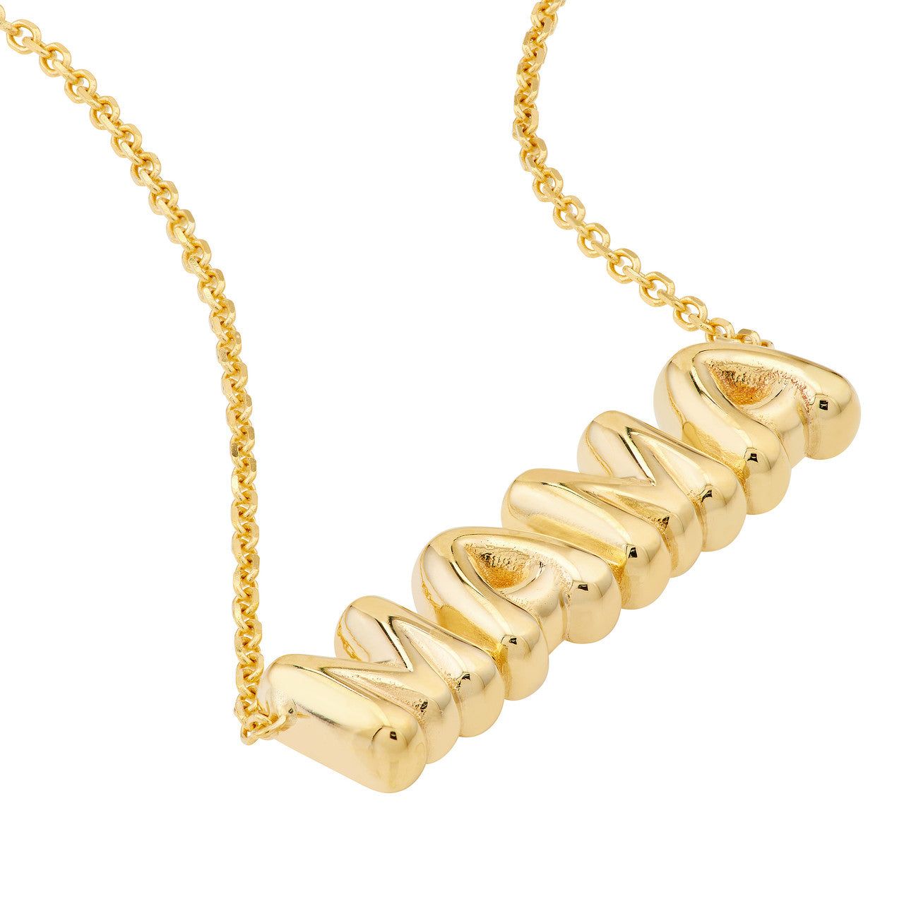 14kt Gold Puff Mama Necklace