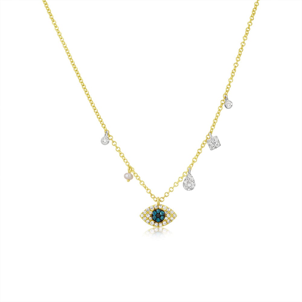 Meira T 14kt Gold 0.16 CTW Diamond Evil Eye Necklace