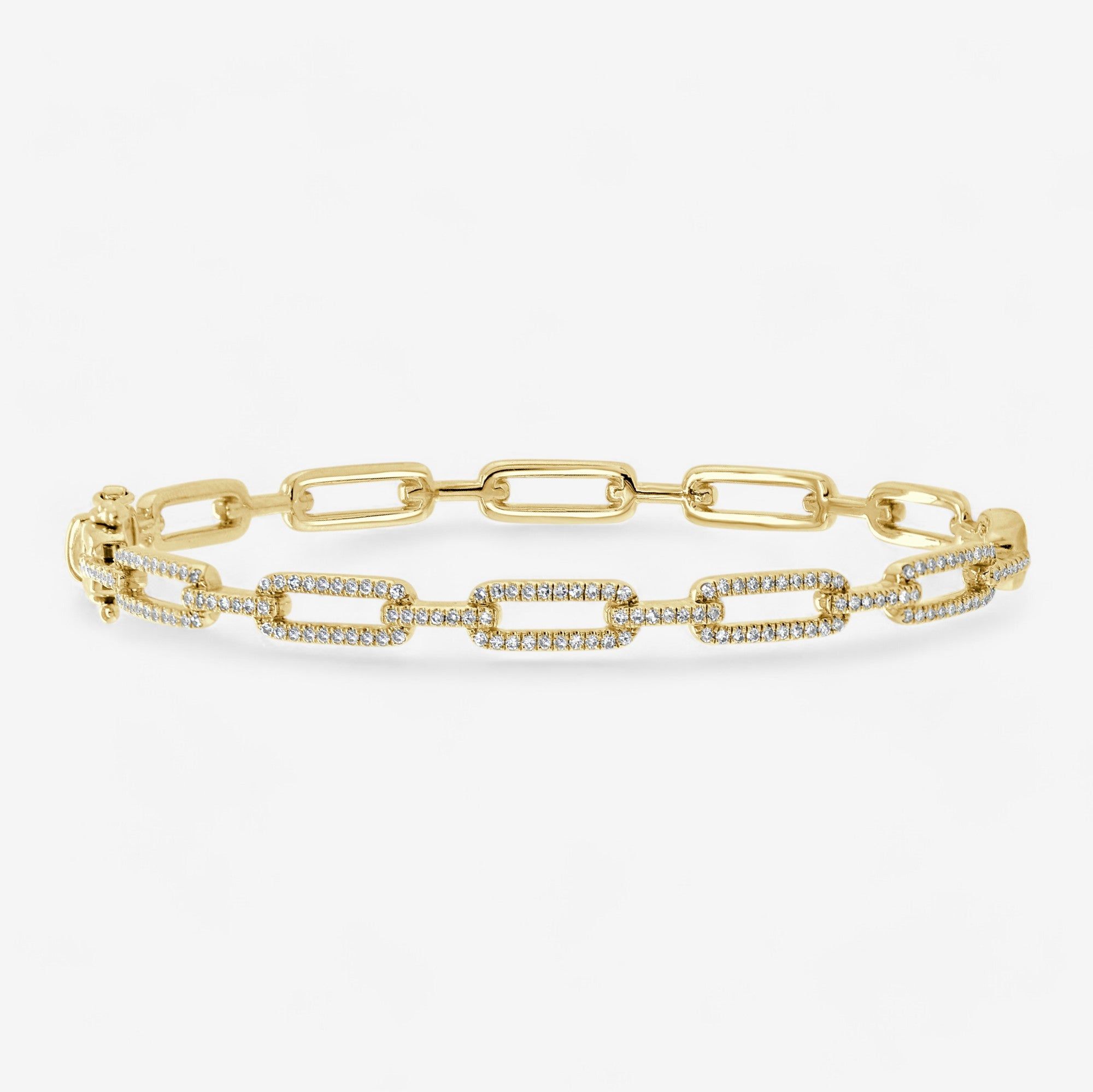 Diamond Link Bangle Bracelet