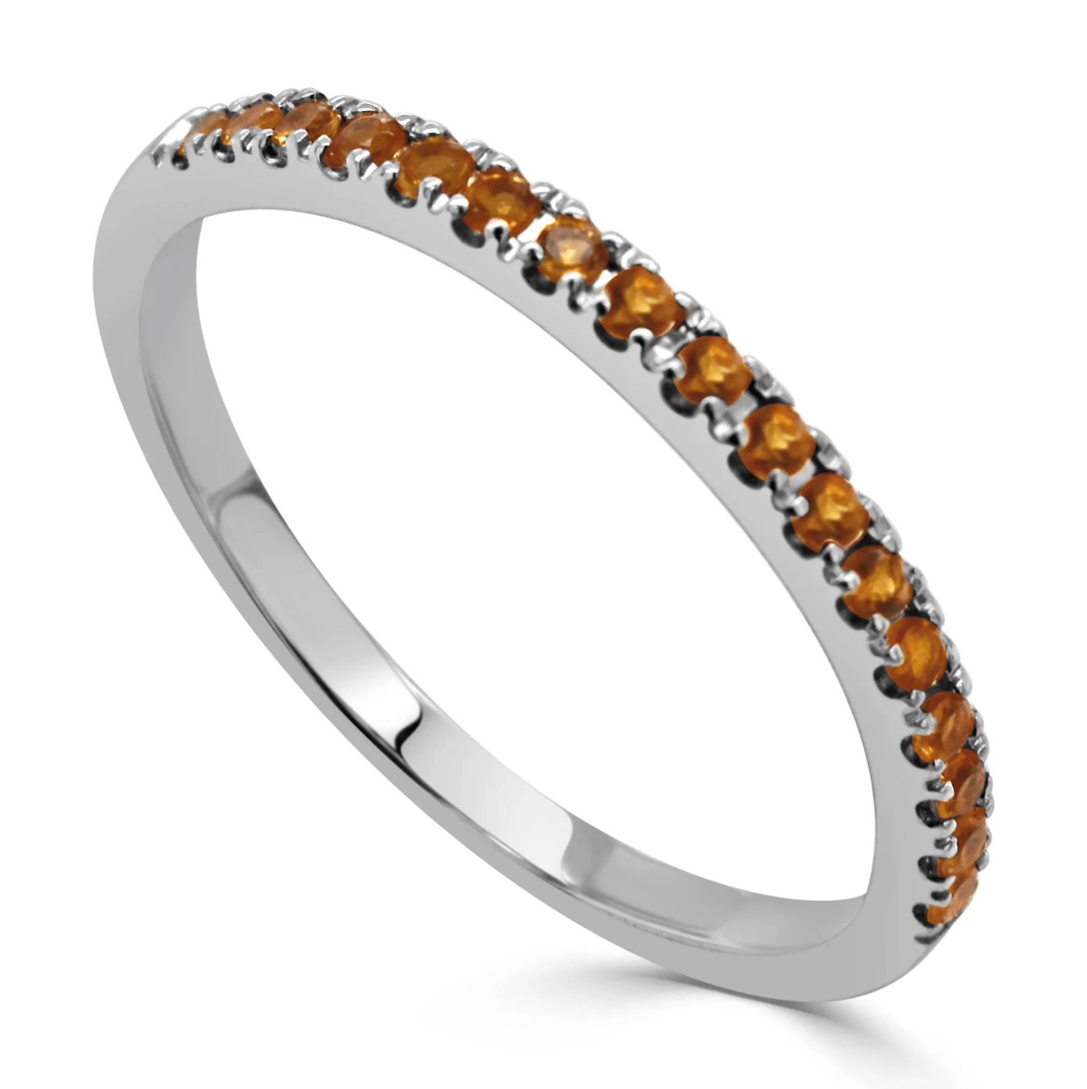 14kt Gold 0.28 CTW Citrine Birthstone Stackable Ring
