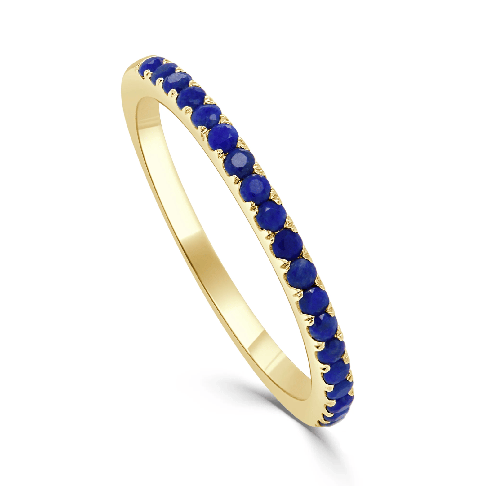 14kt Gold 0.29 CTW Lapis Birthstone Stackable Ring