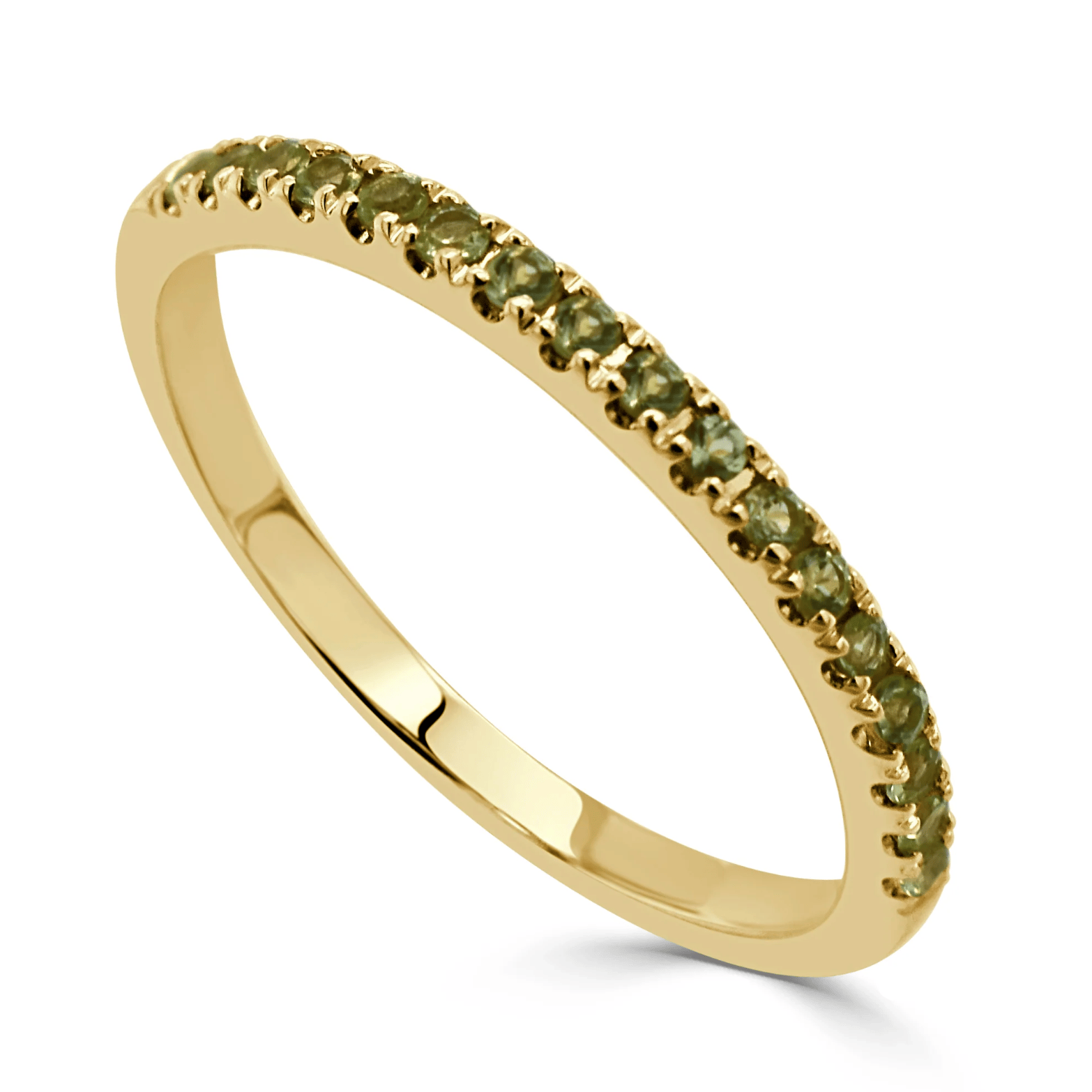 14kt Gold 0.34 CTW Peridot Birthstone Stackable Ring