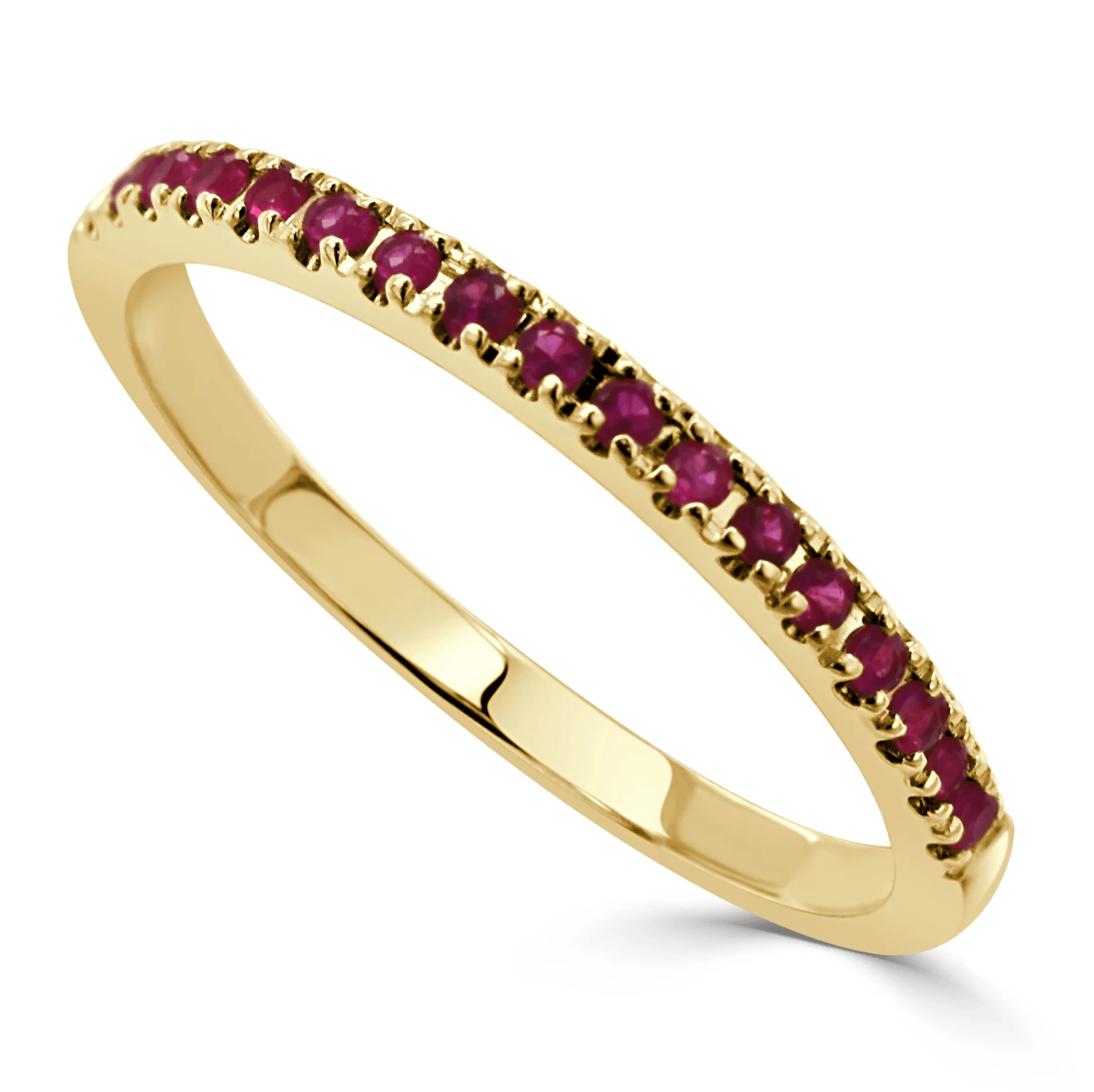 14kt Gold 0.28 CTW Ruby Birthstone Stackable Ring