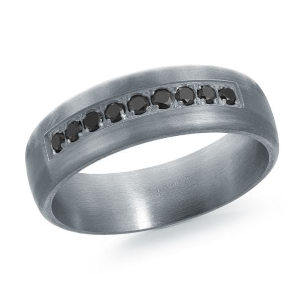 Men's 6.5mm 0.27 CTW Tantalum & Black Diamond Wedding Ring