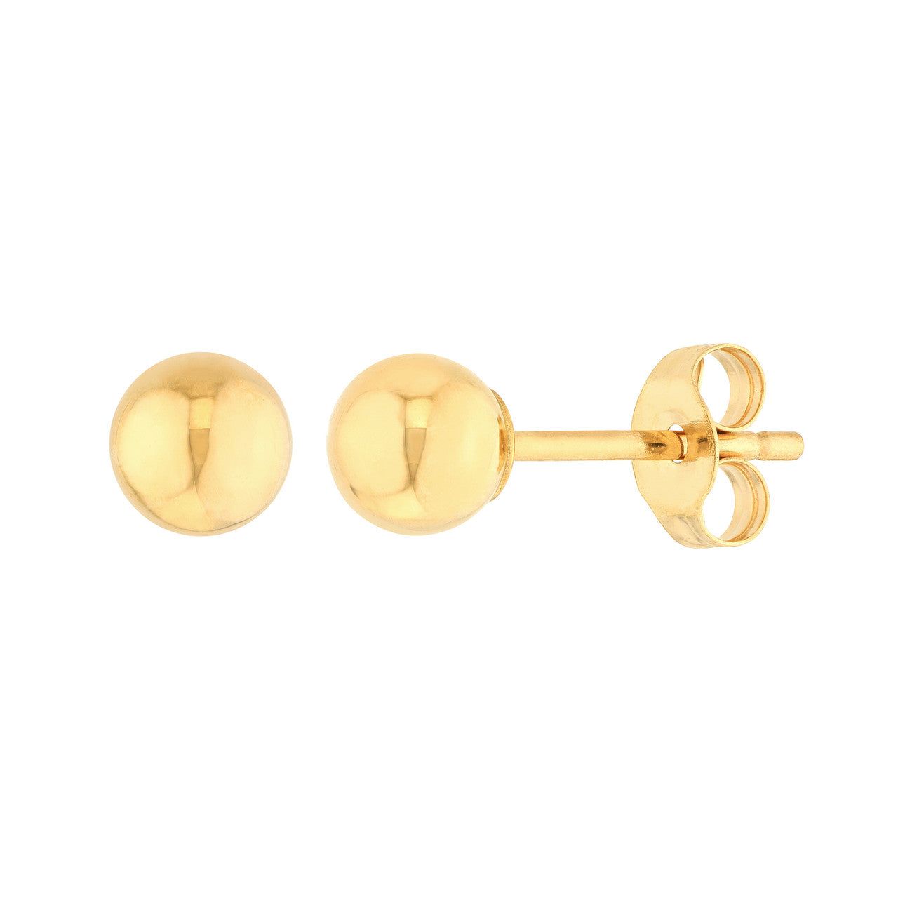 14kt Gold Polished Ball Stud Earrings (3-5mm)