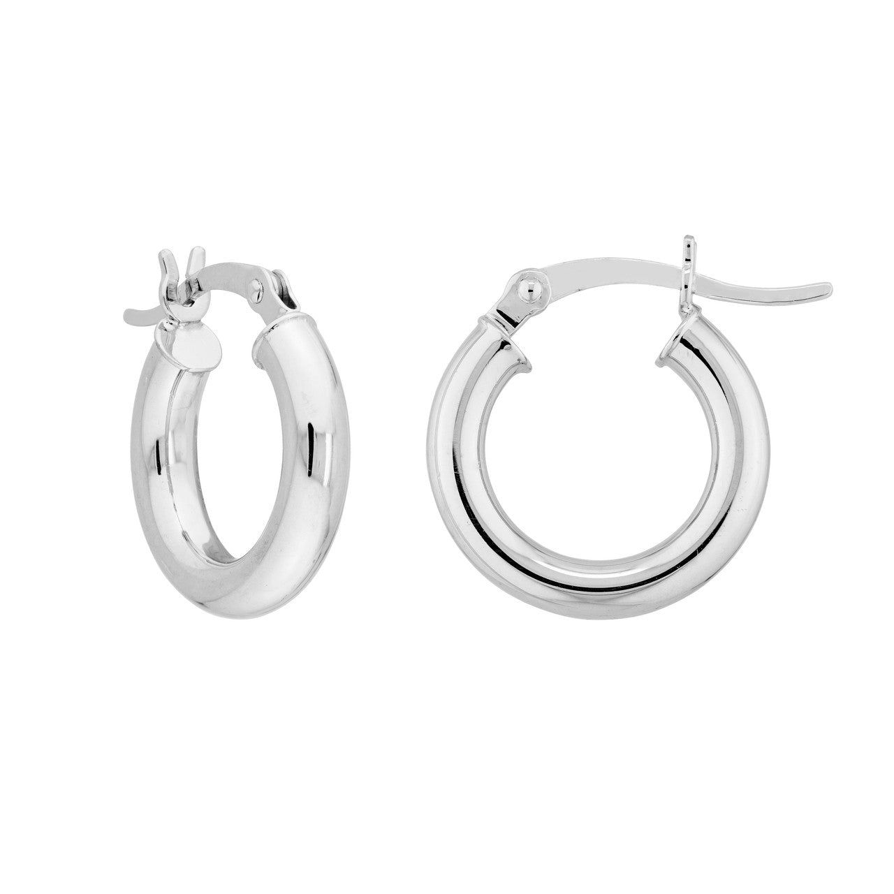 Sterling Silver 3mm x 15mm Polished Hoop Earrings