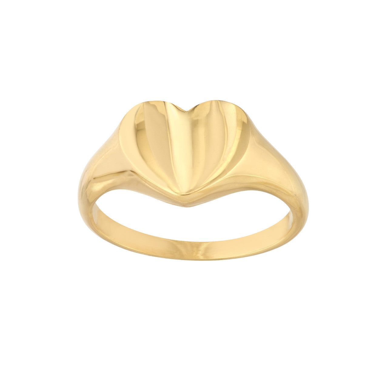 14kt Gold Signet Mini Heart Ring