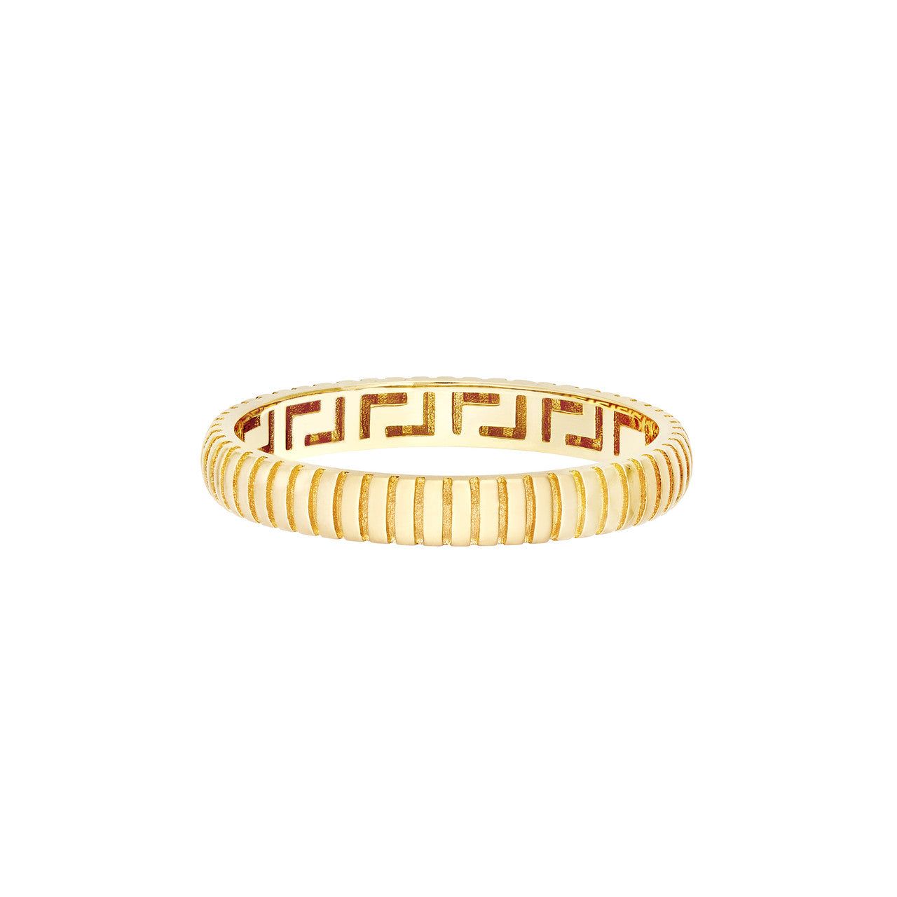 14kt Gold Snake Diamond Cut Pattern Band