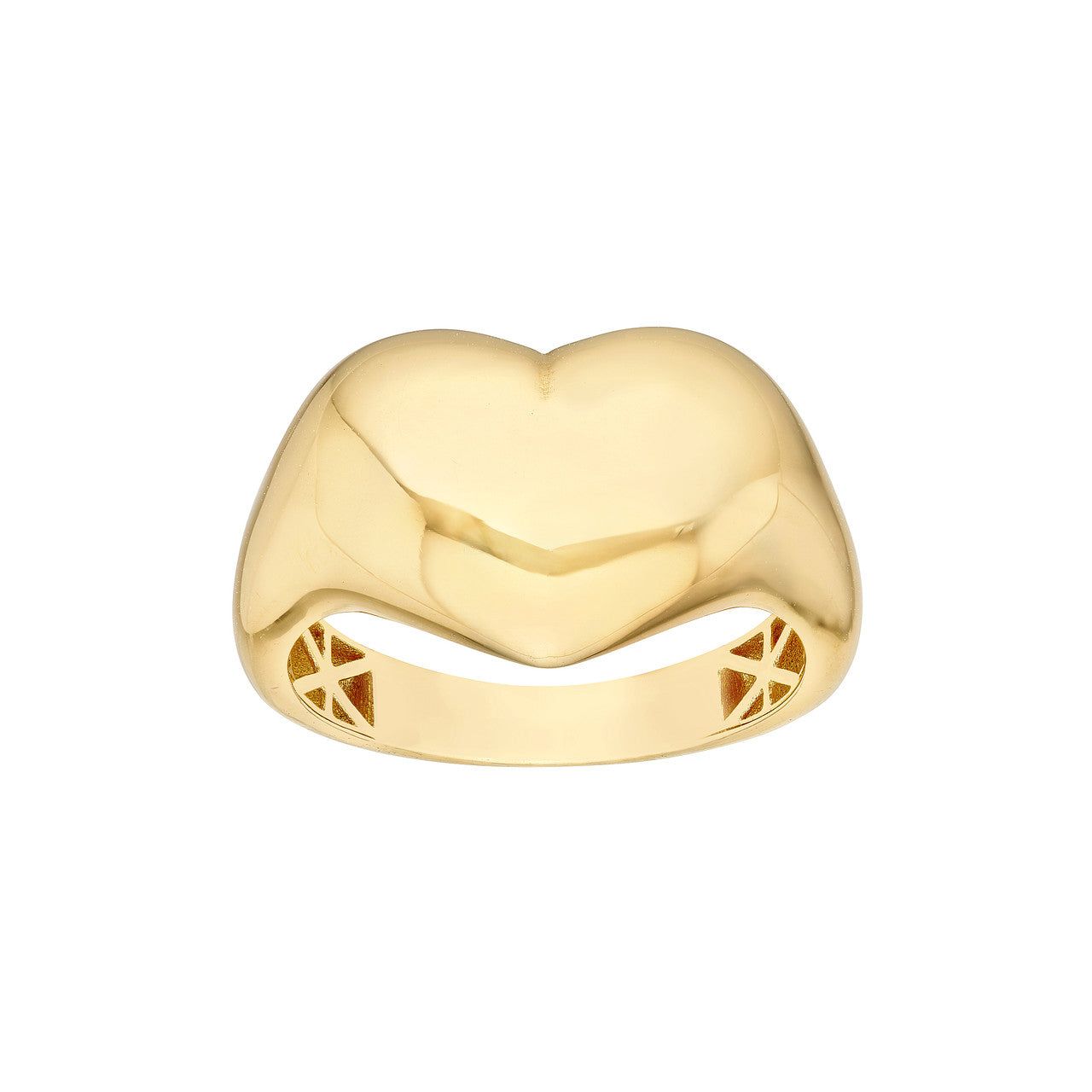 14kt Gold Polished Puffed Heart Ring