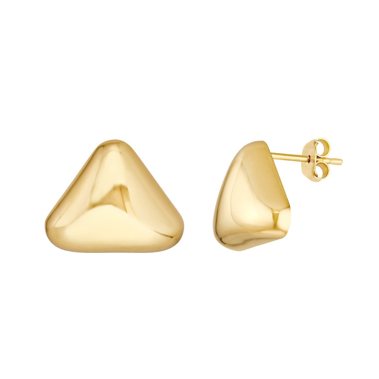 14kt Gold Polished Triangular Stud Earrings