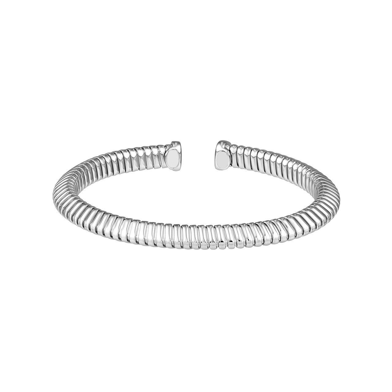 Sterling Silver 6mm Tubogas Open Bangle