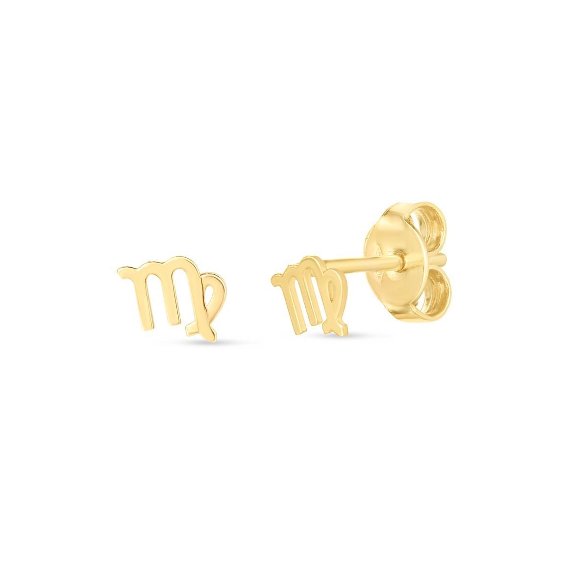 14kt Gold Zodiac Stud Earrings