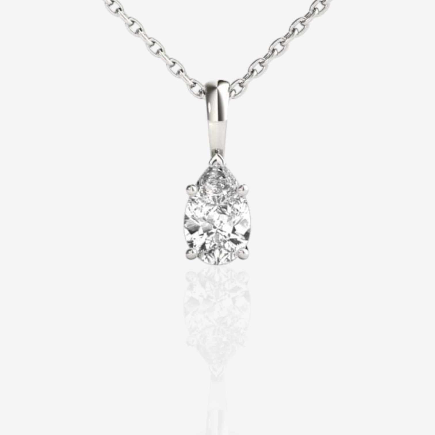 Lab Grown Pear Diamond Pendant