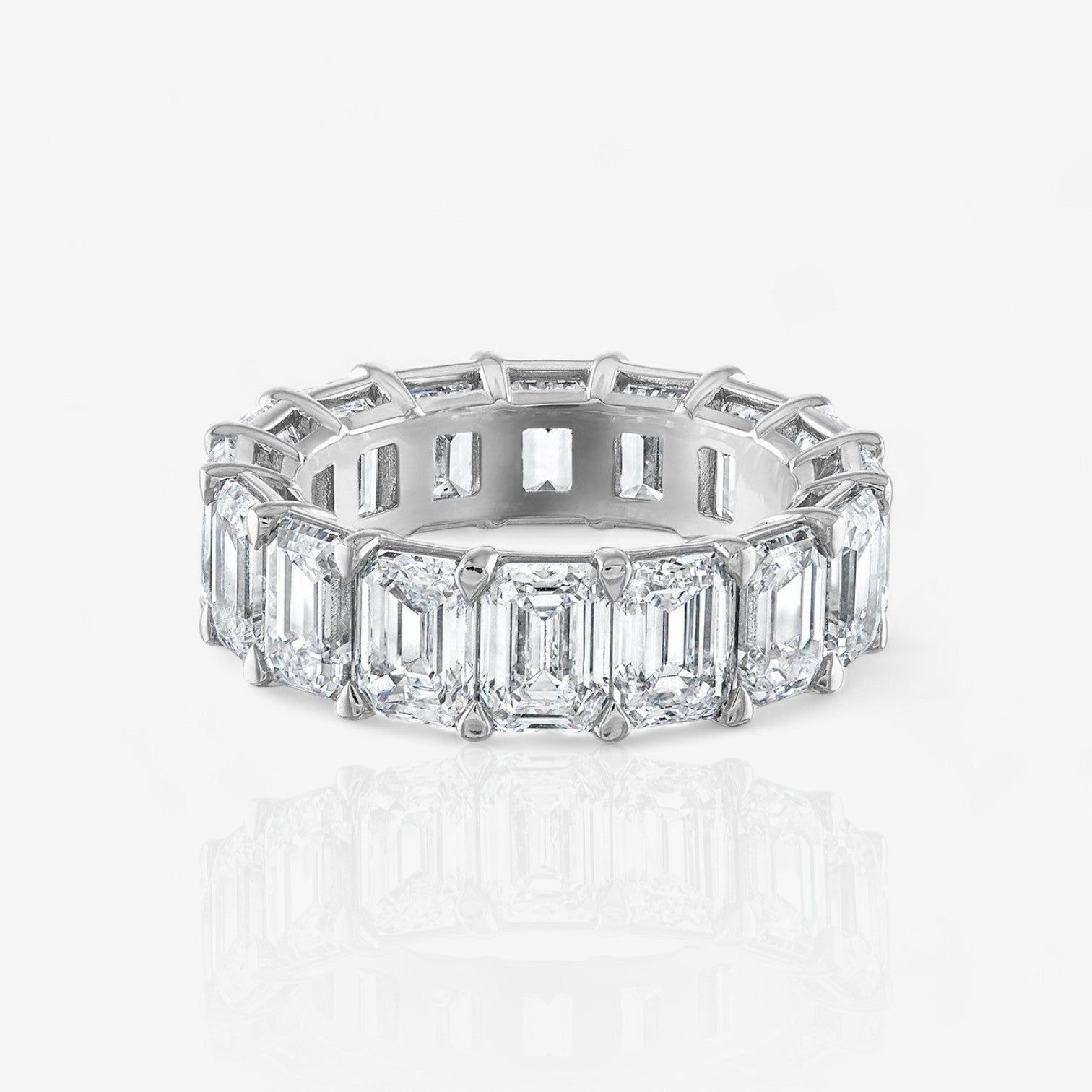 Emerald Cut Lab Diamond Eternity Ring