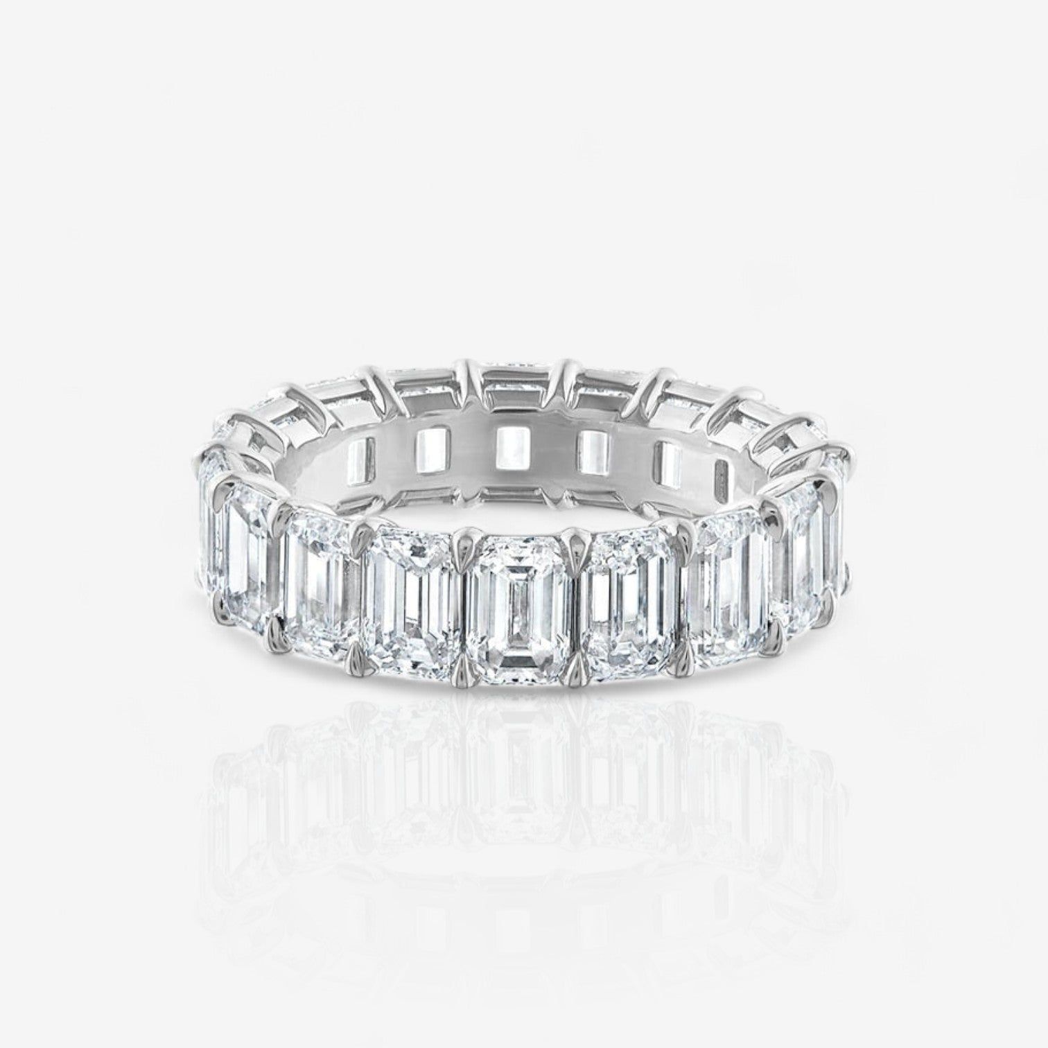 Emerald Cut Lab Diamond Eternity Ring