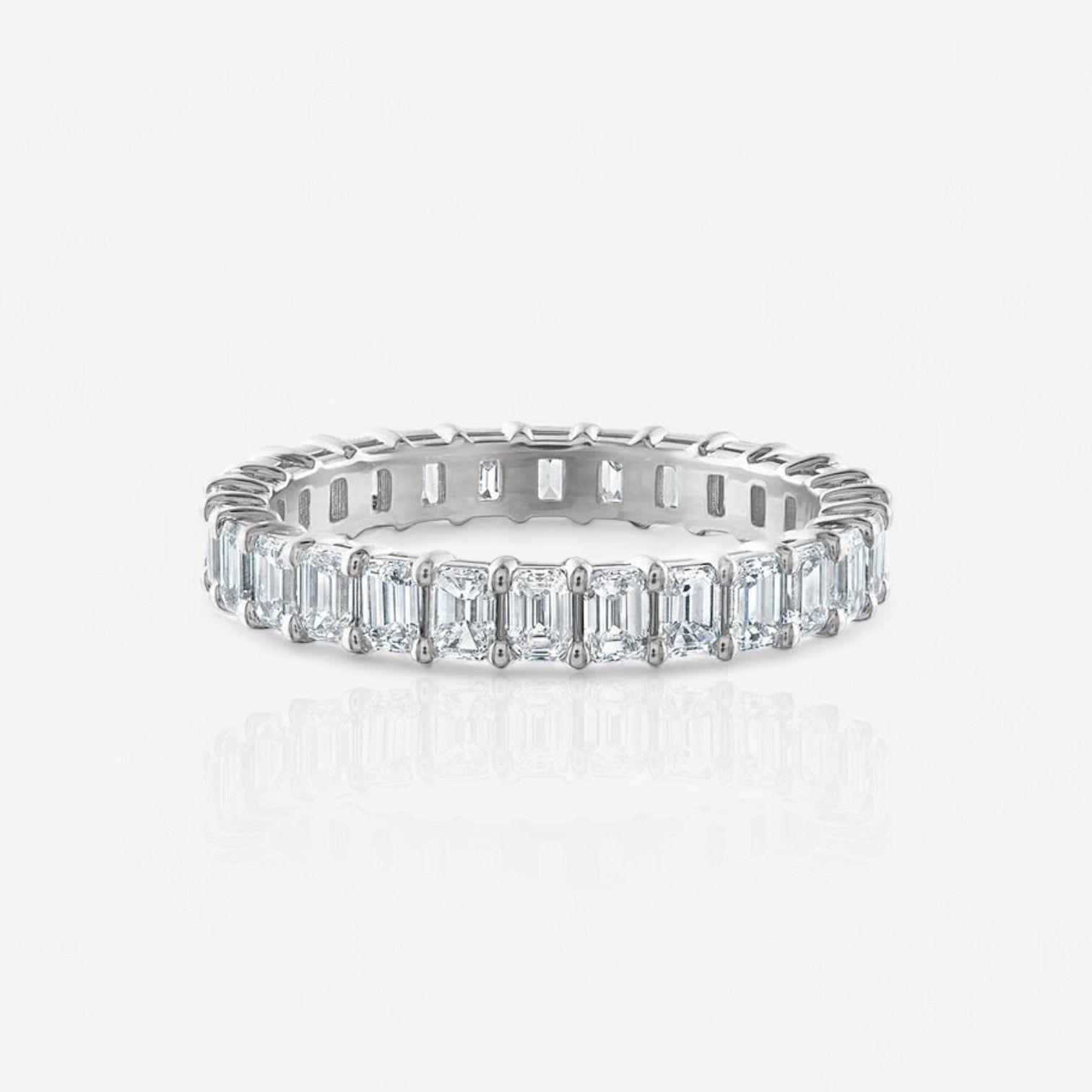 Emerald Cut Lab Diamond Eternity Ring