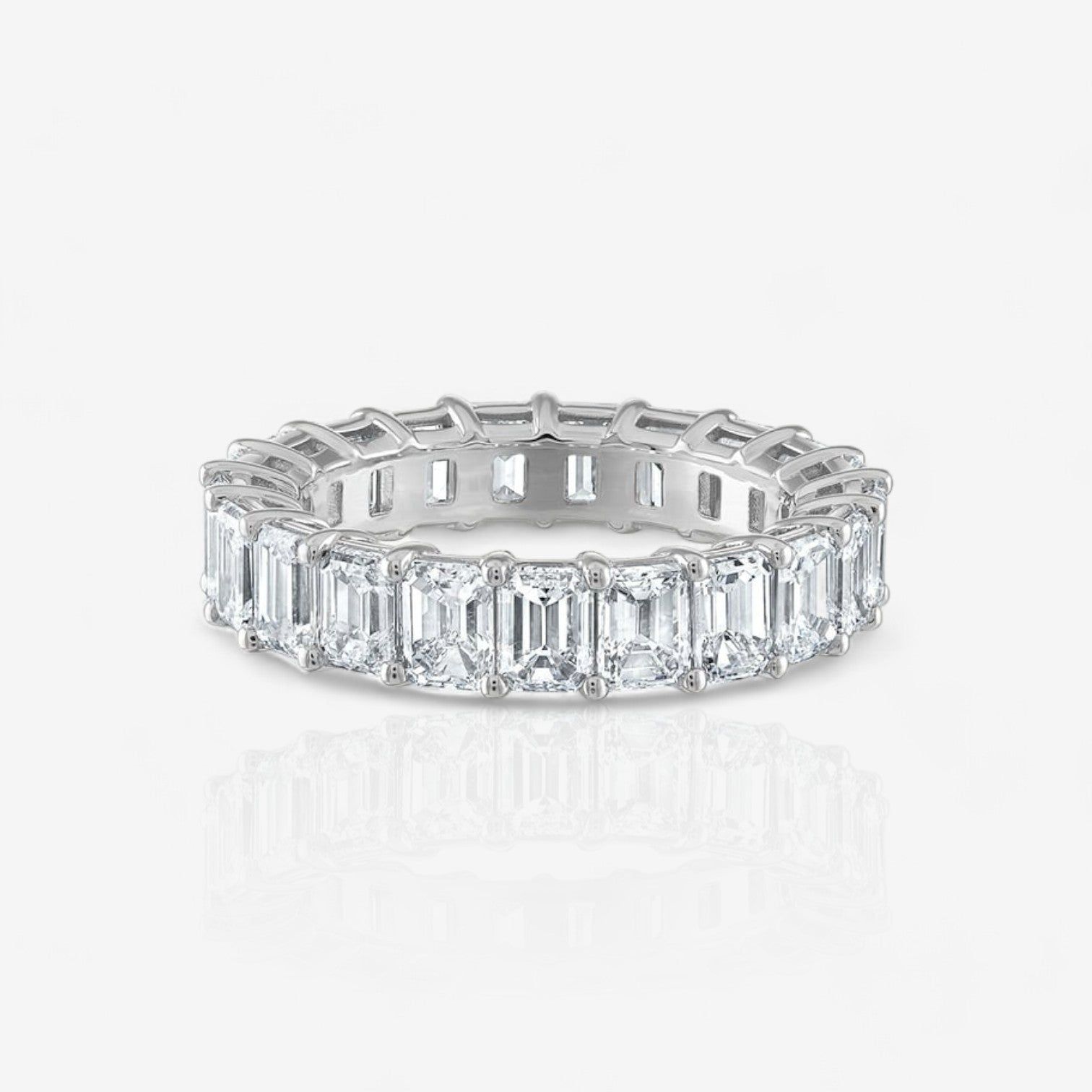 Emerald Cut Lab Diamond Eternity Ring