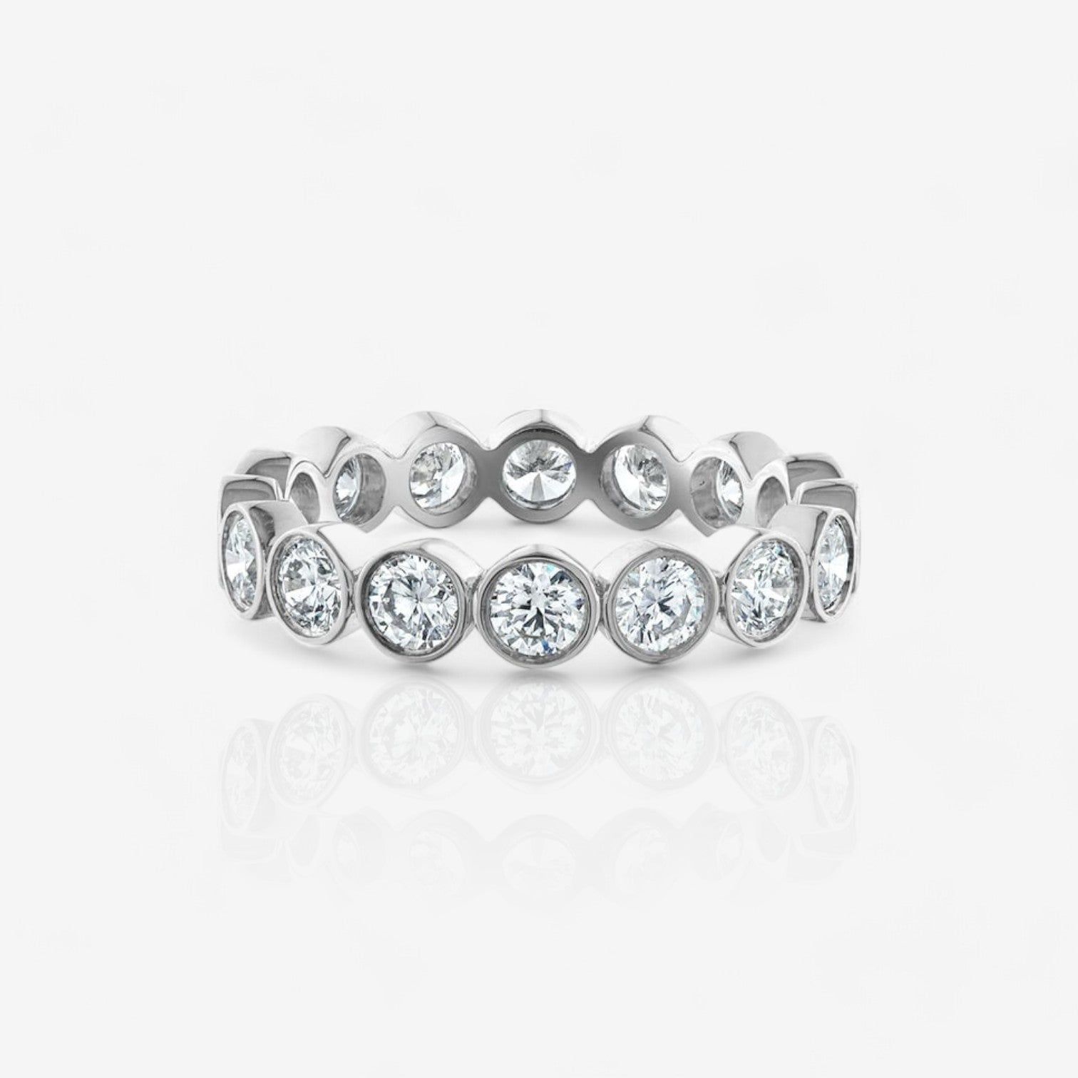 Round-Cut Diamond Bezel Set Eternity Ring