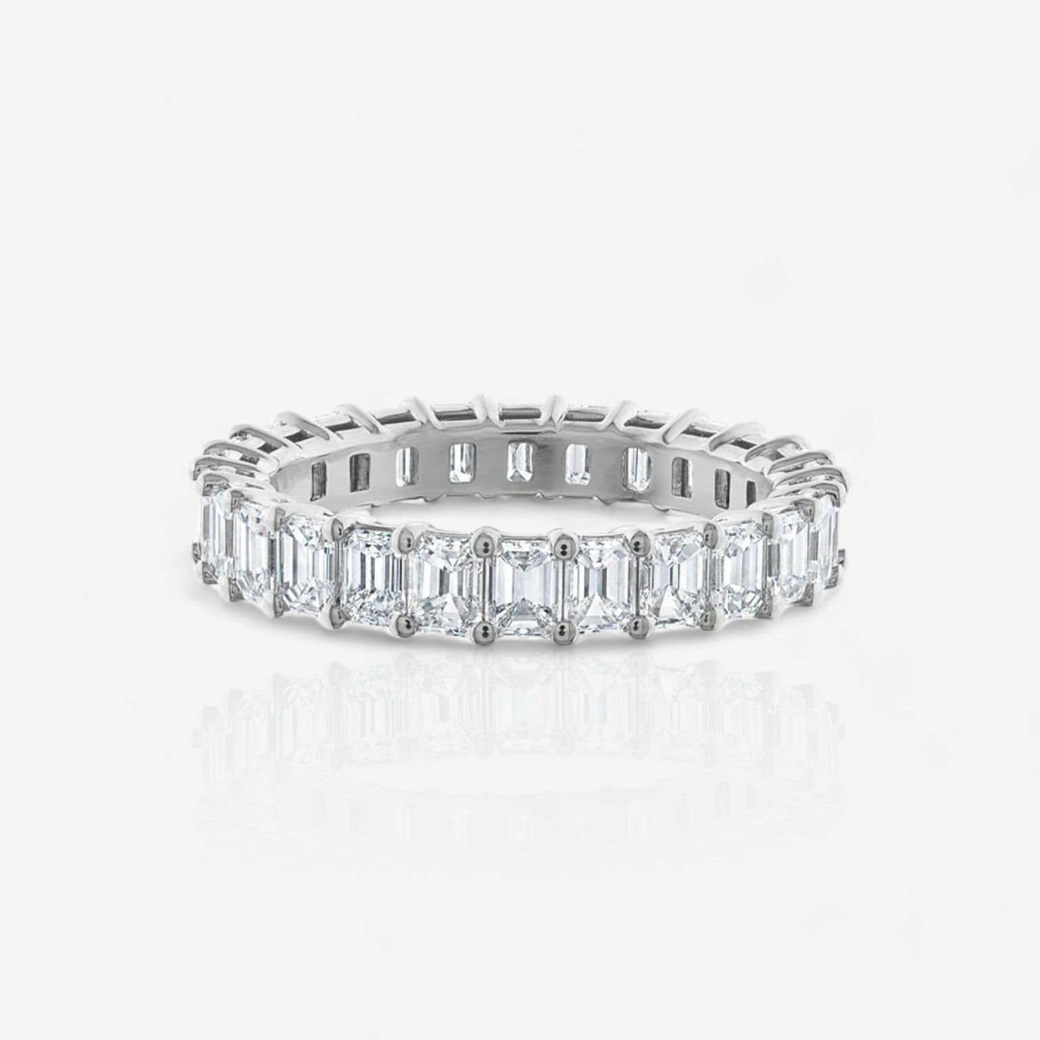 Emerald Cut Lab Diamond Eternity Ring