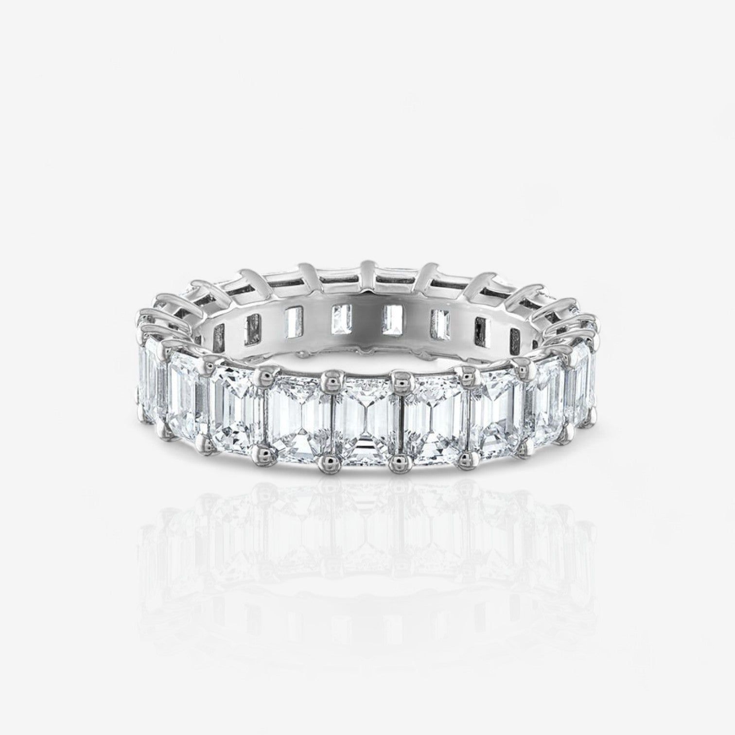 Emerald Cut Lab Diamond Eternity Ring