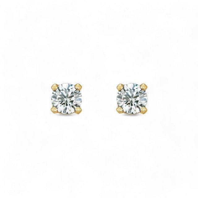 14kt Gold Children's Birthstone Stud Earrings - Diamond