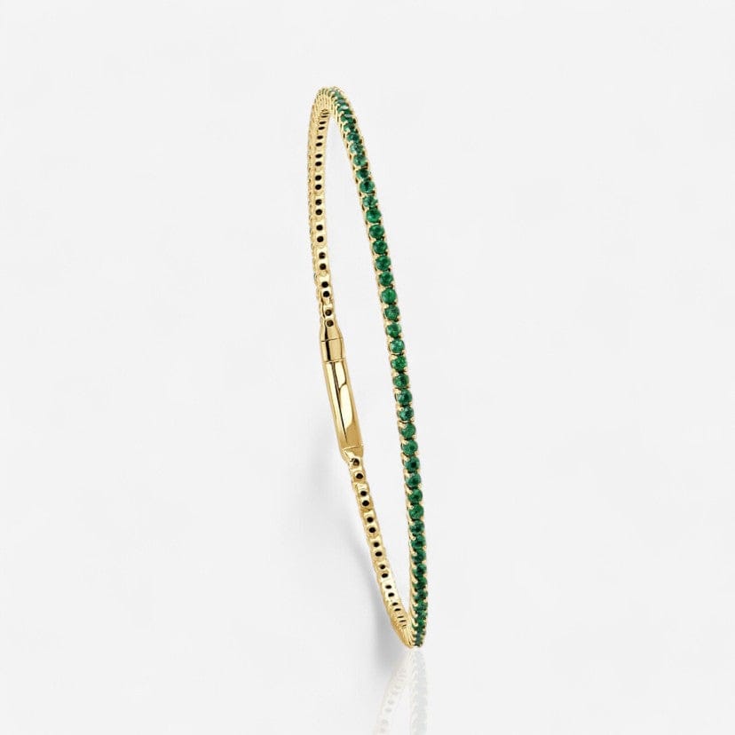 Emerald Flexible Eternity Bangle