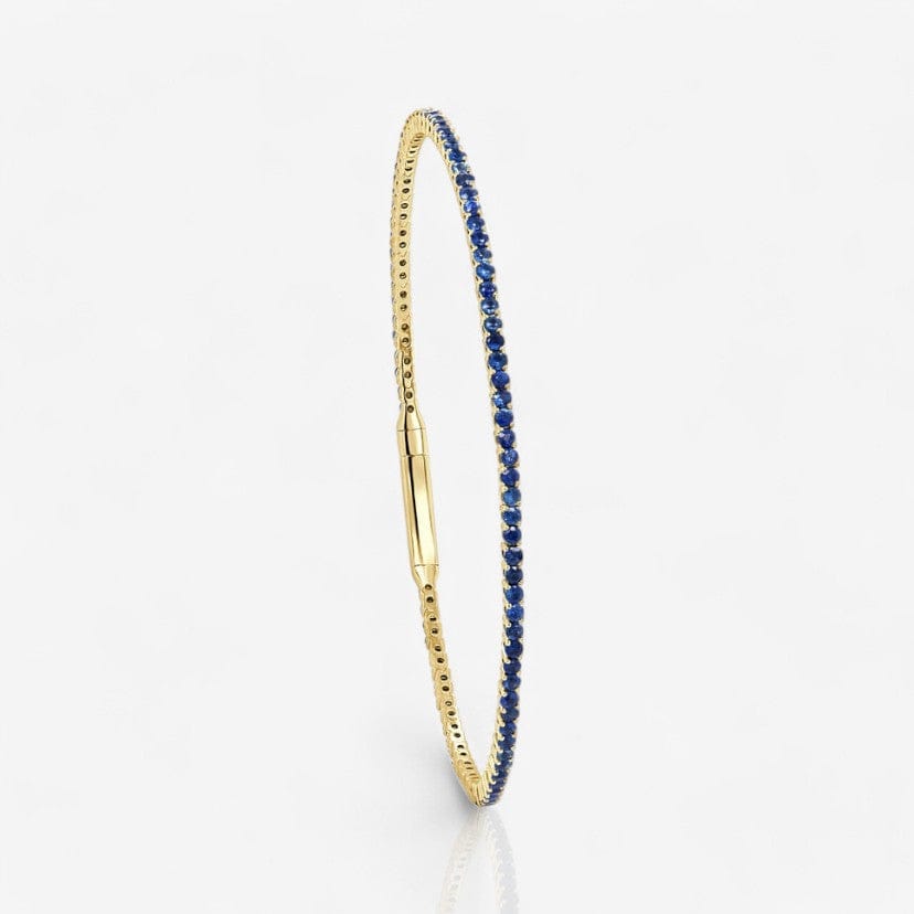 Blue Sapphire Flexible Eternity Bangle