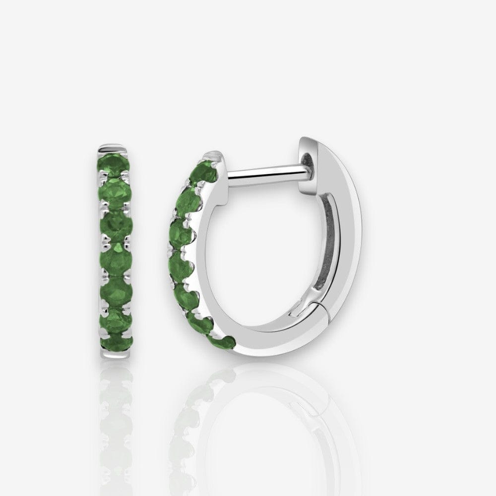 Emerald Huggie Earrings