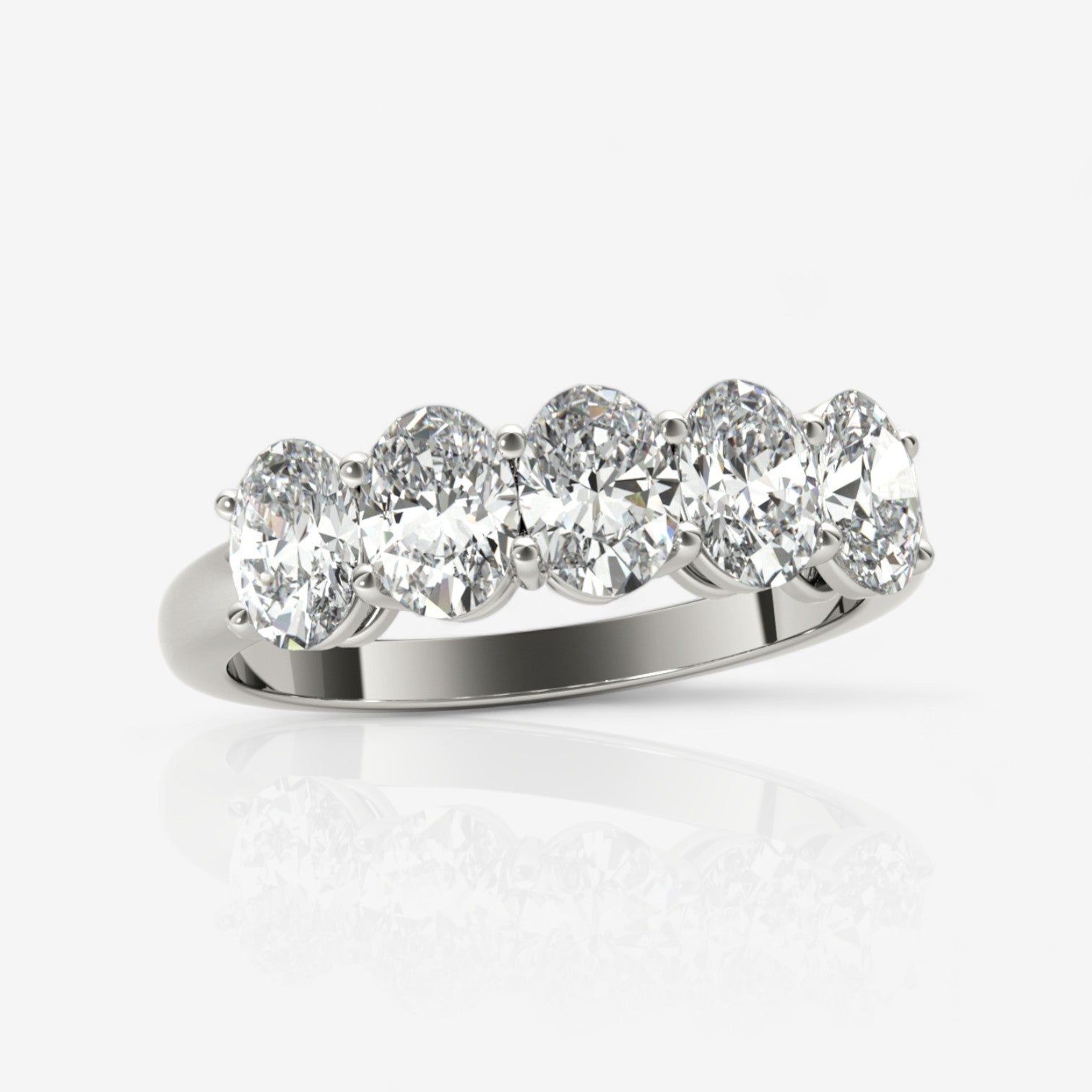 Five-Stone Oval Diamond Wedding Ring