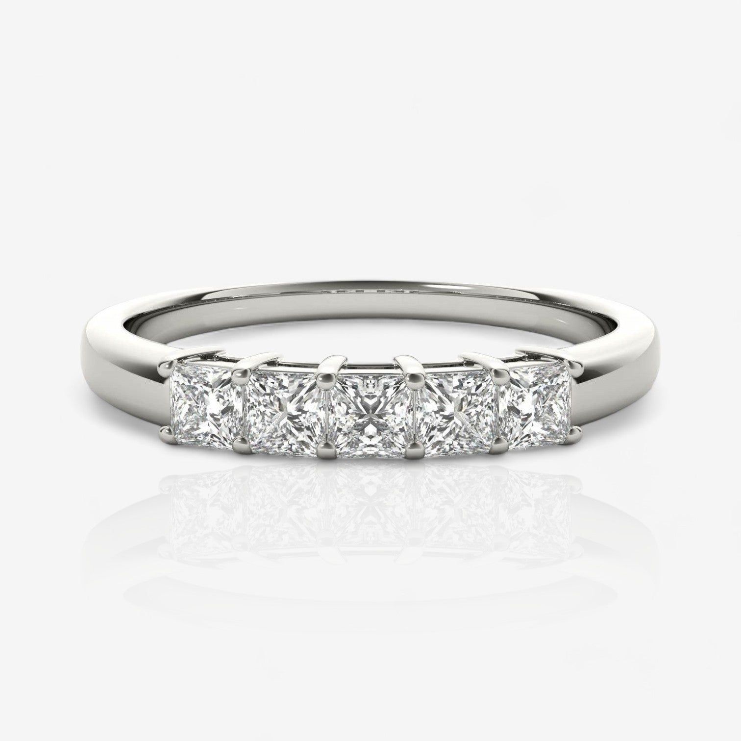 Five-Stone Princess Diamond Wedding Ring