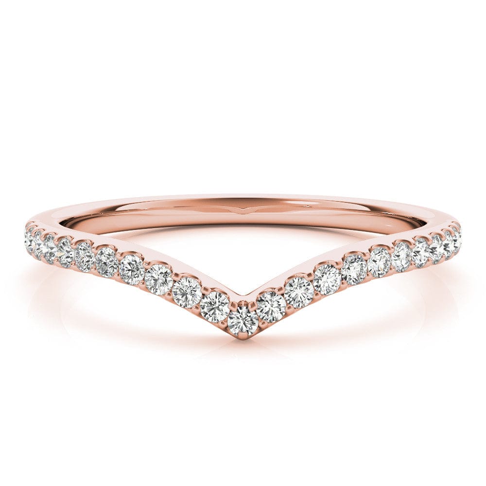 Women's 0.20 CTW Petite Chevron Diamond Wedding Ring