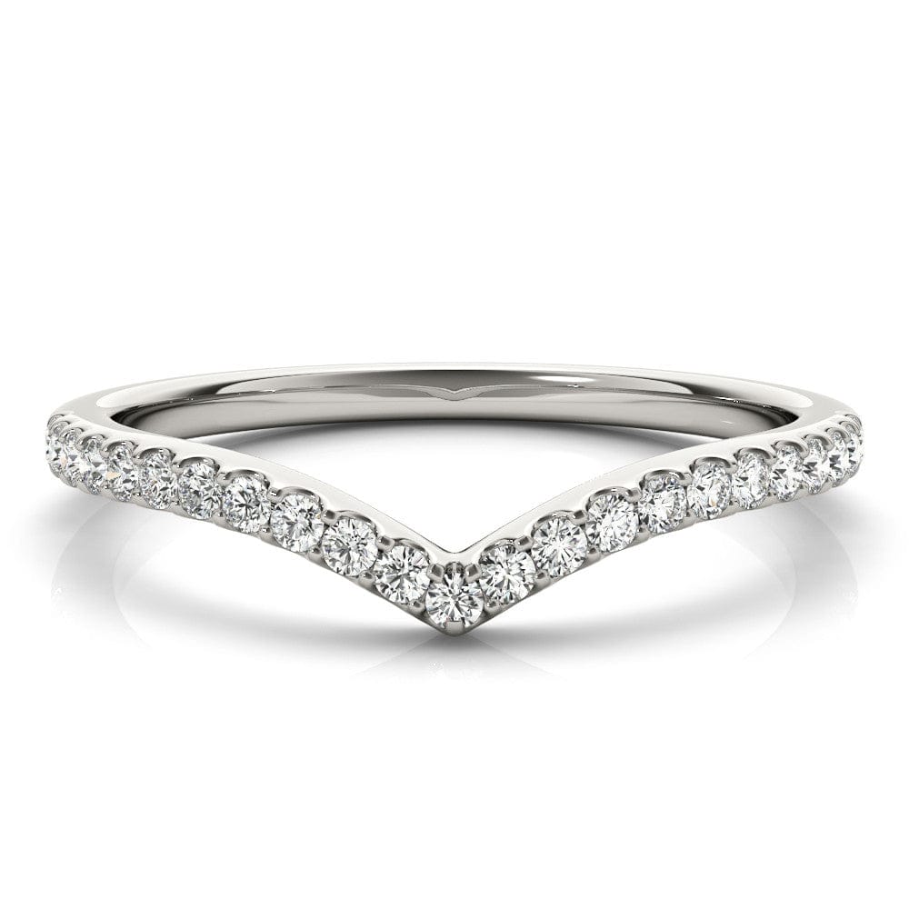 Women's 0.20 CTW Petite Chevron Diamond Wedding Ring