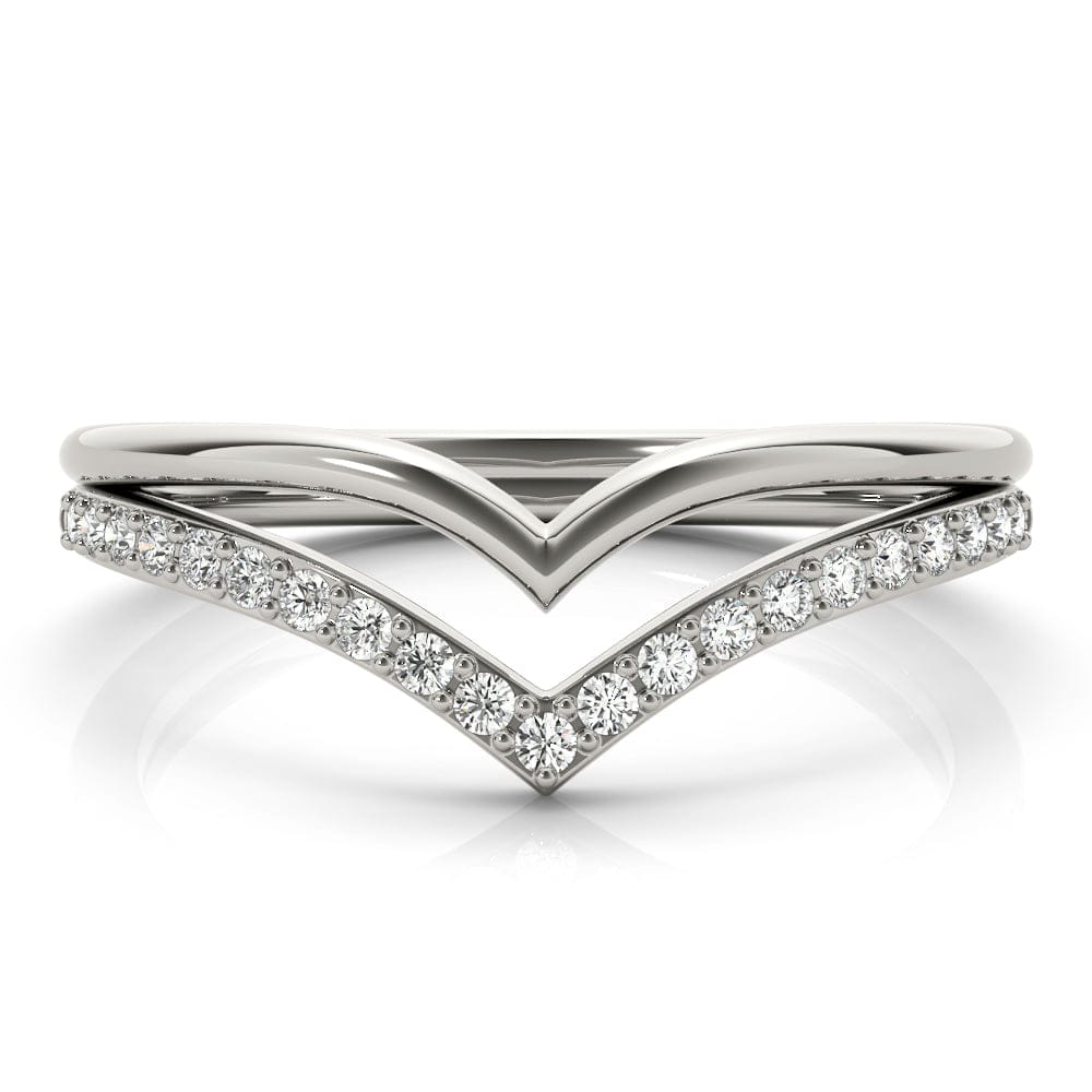 Women's 0.17 CTW Double Chevron Lab Diamond Wedding Ring