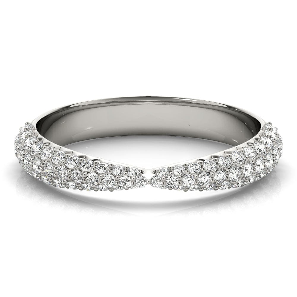 Women's 0.50 CTW Three Row Tapered Lab Diamond Wedding Ring