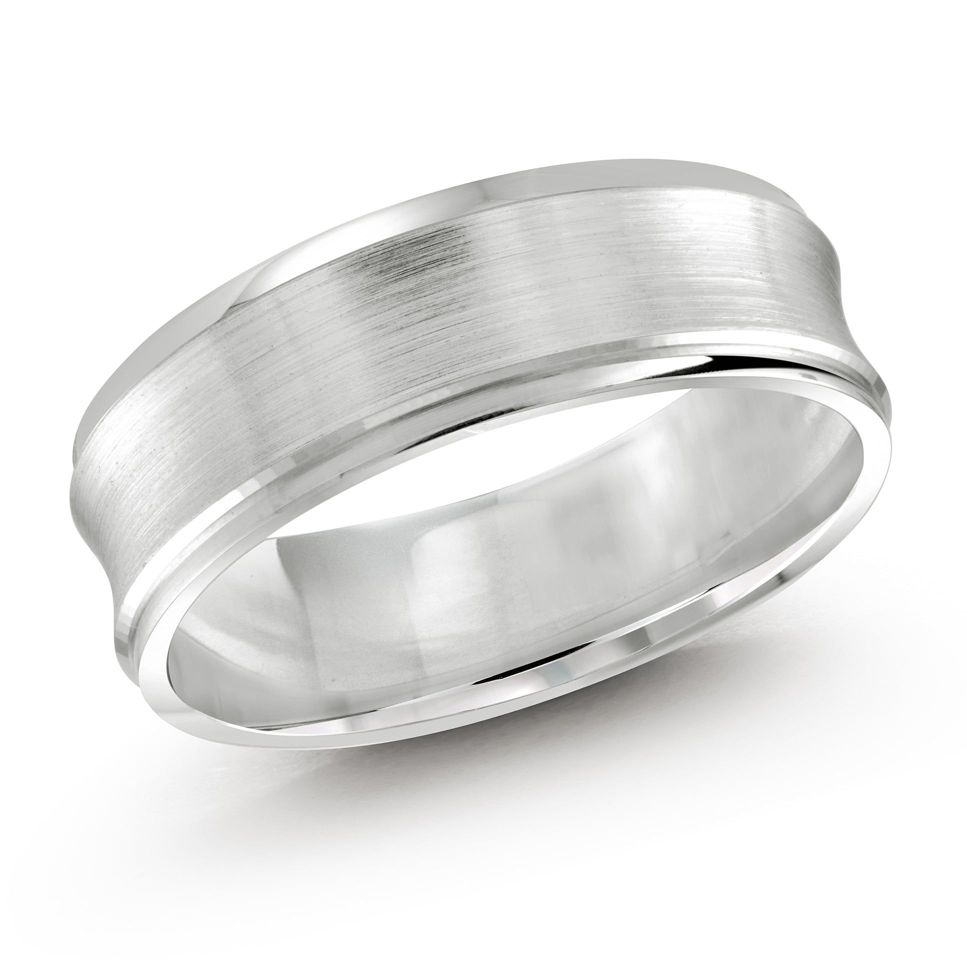 Men's Concave Satin-finish Wedding Ring
