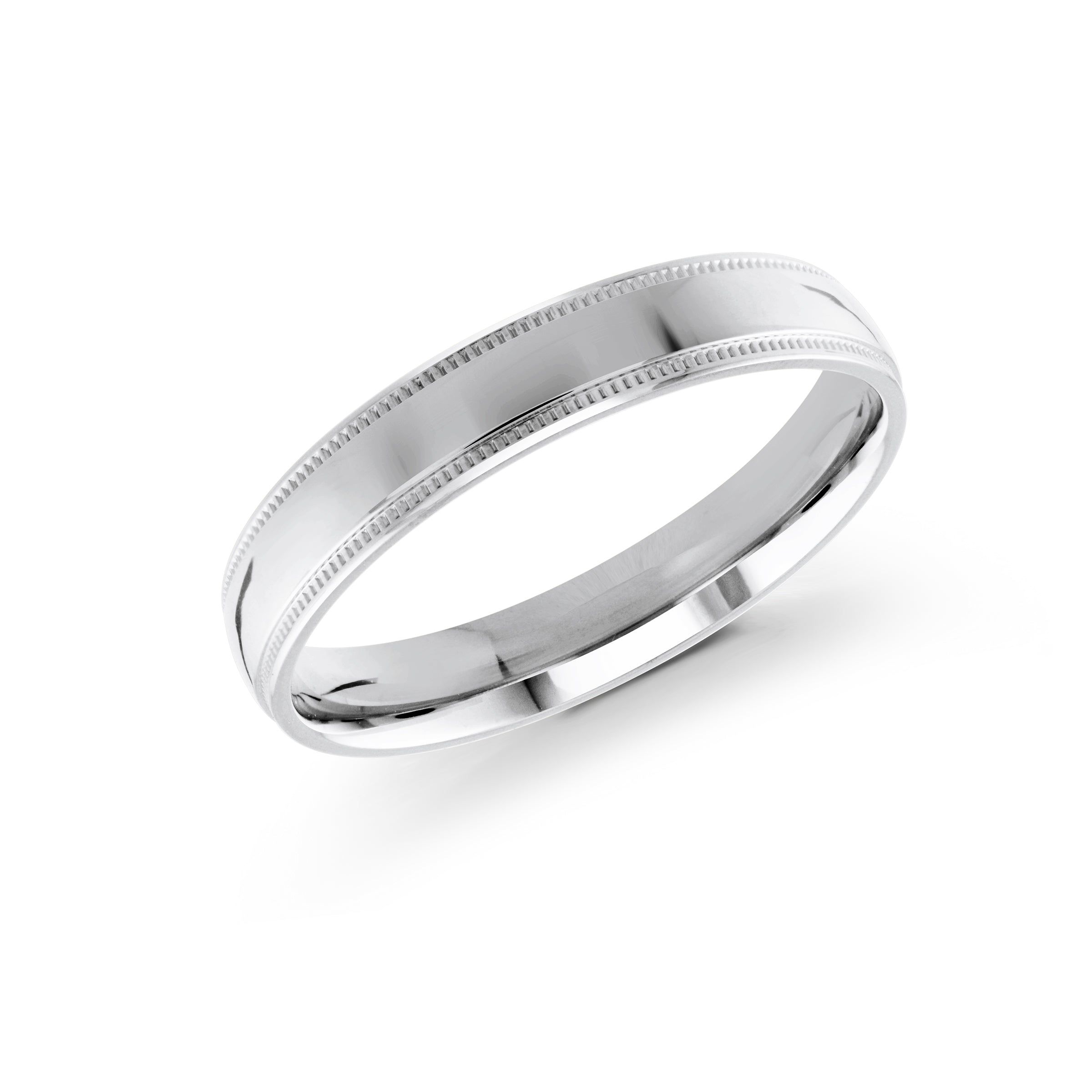 Men's Domed Milgrain Wedding Ring