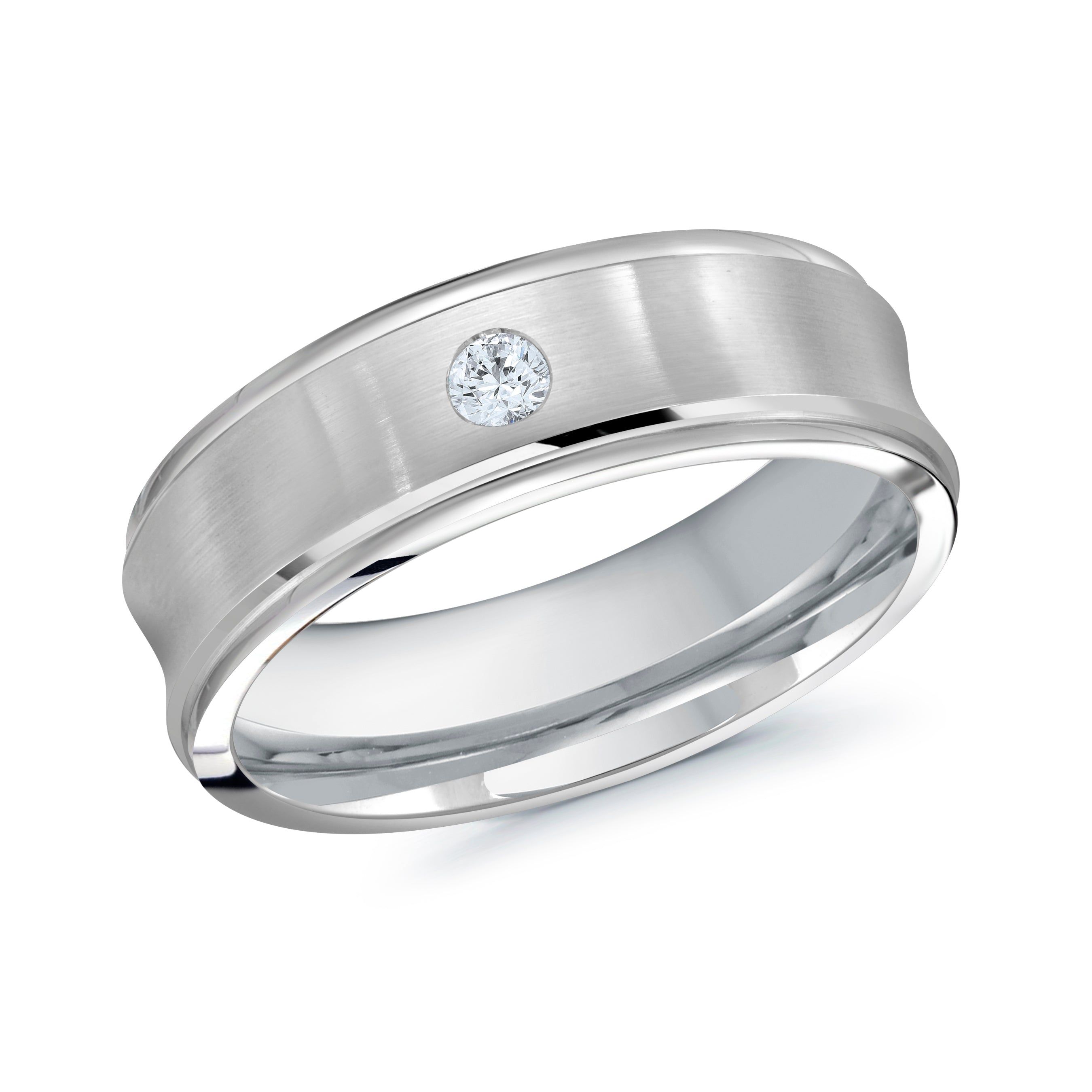 Men's 7mm 0.08 CTW Diamond Wedding Ring