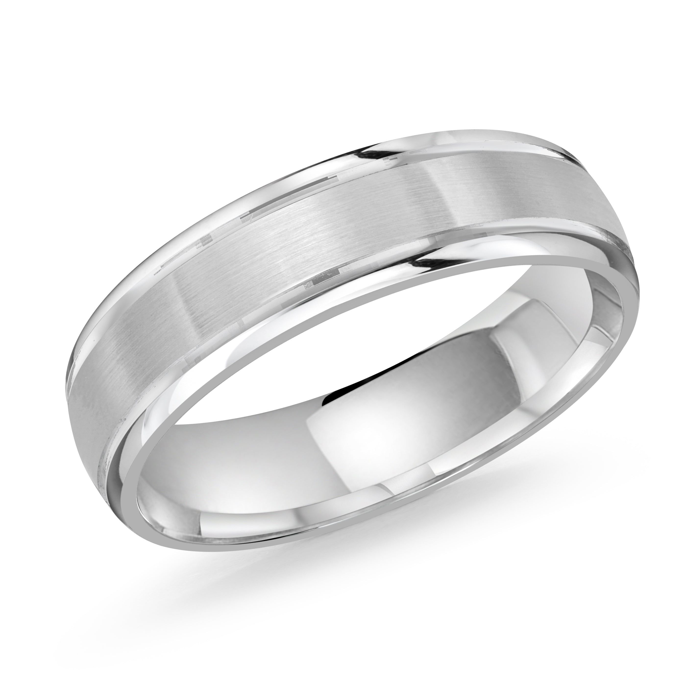 Men's Satin-finish Polished Edge Wedding Ring
