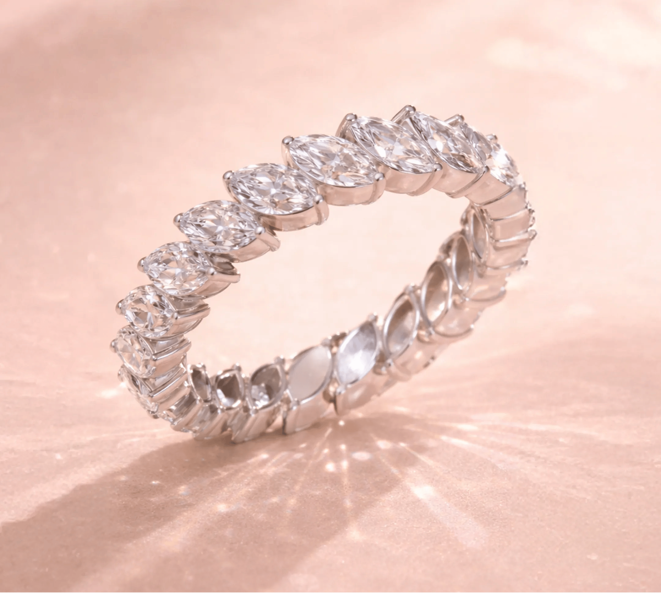Marquise Cut Eternity Ring in white gold