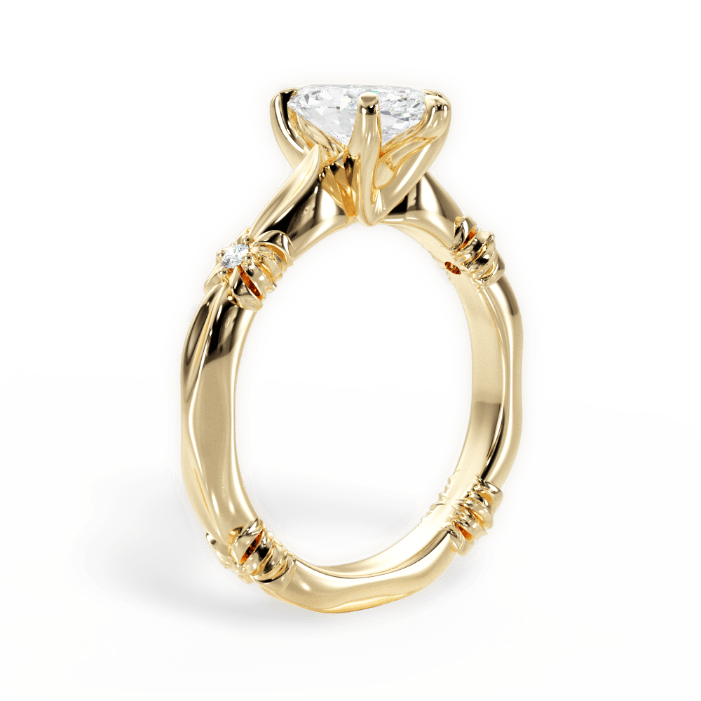 14kt Yellow Gold/18kt Yellow Gold/marquise/front