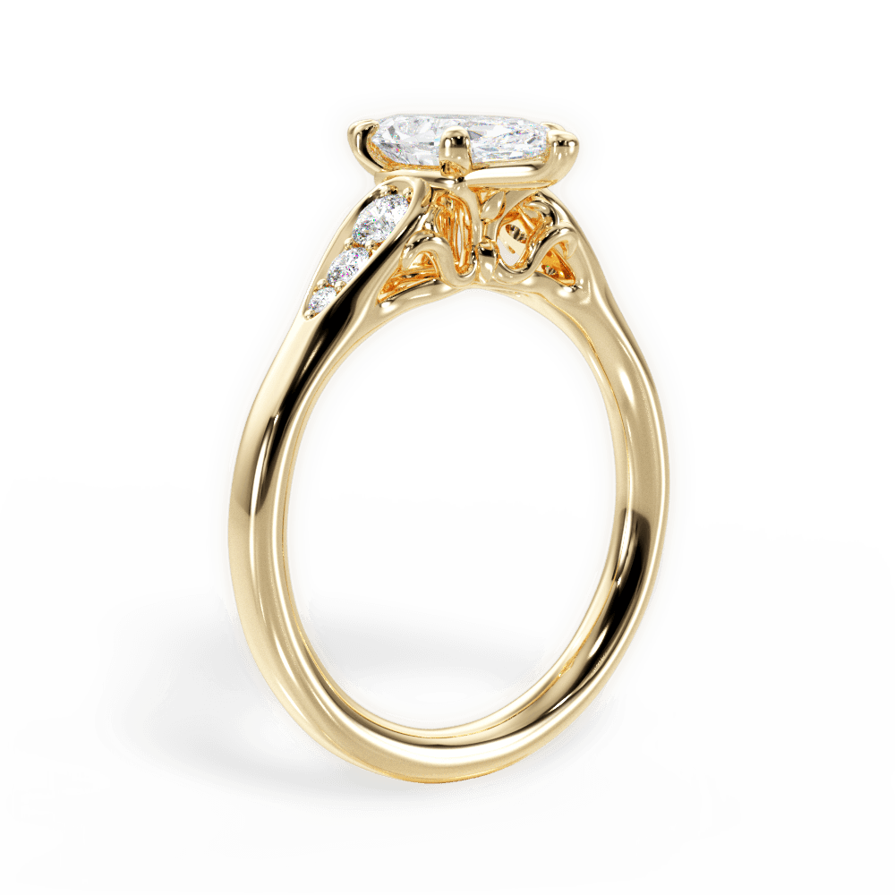 14kt Yellow Gold/18kt Yellow Gold/marquise/front