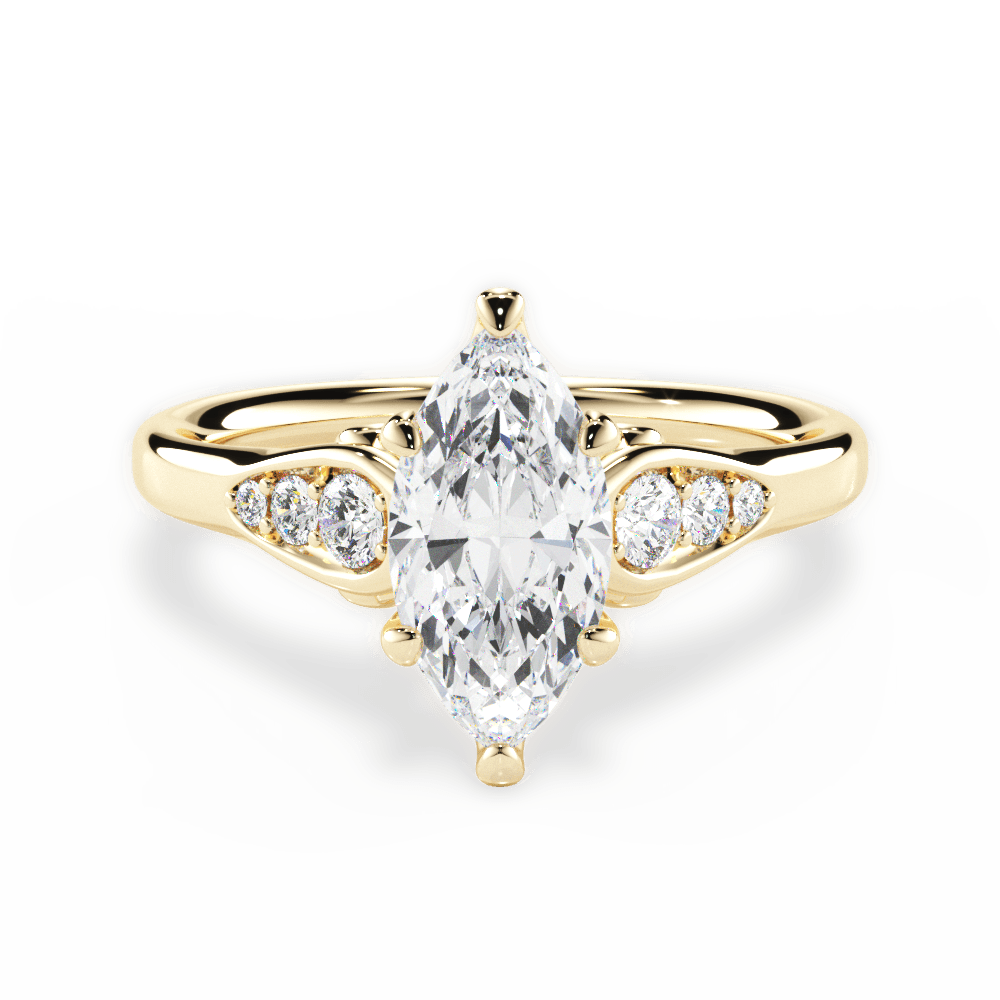 14kt Yellow Gold/18kt Yellow Gold/marquise/top