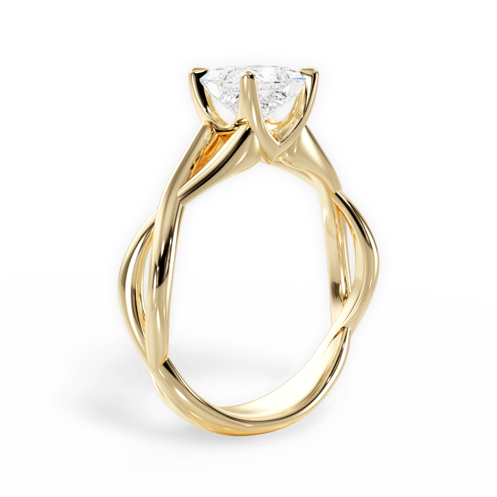 14kt Yellow Gold/18kt Yellow Gold/princess/front