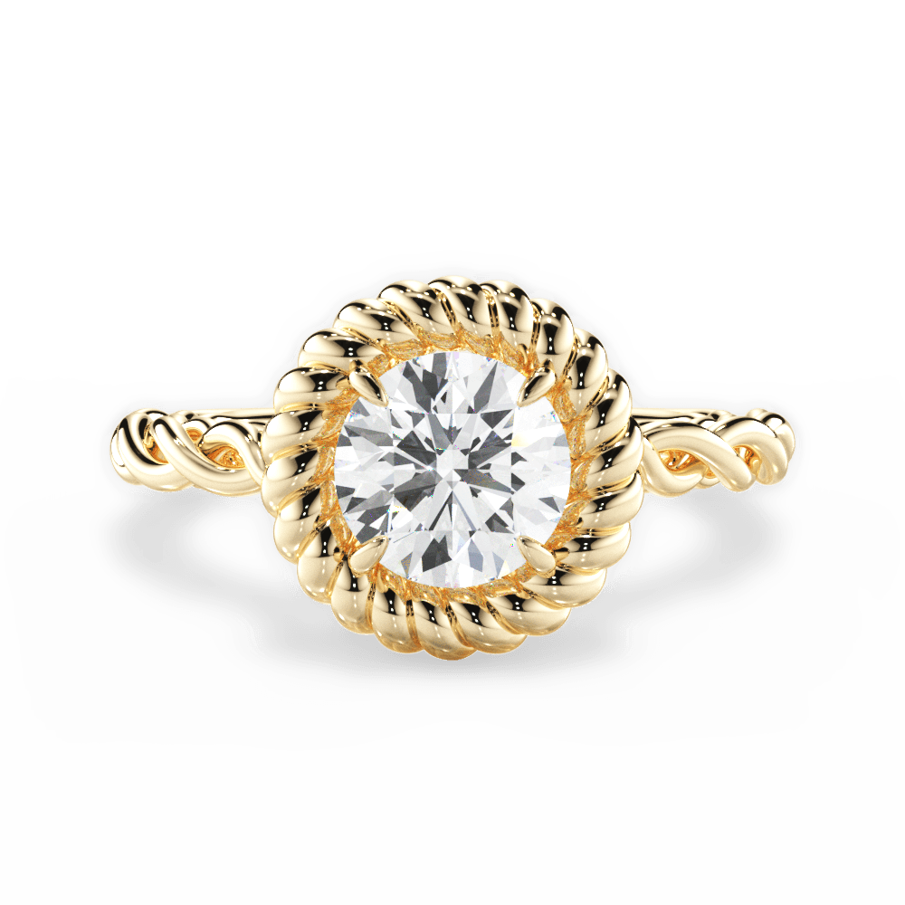 14kt Yellow Gold/18kt Yellow Gold/round/top