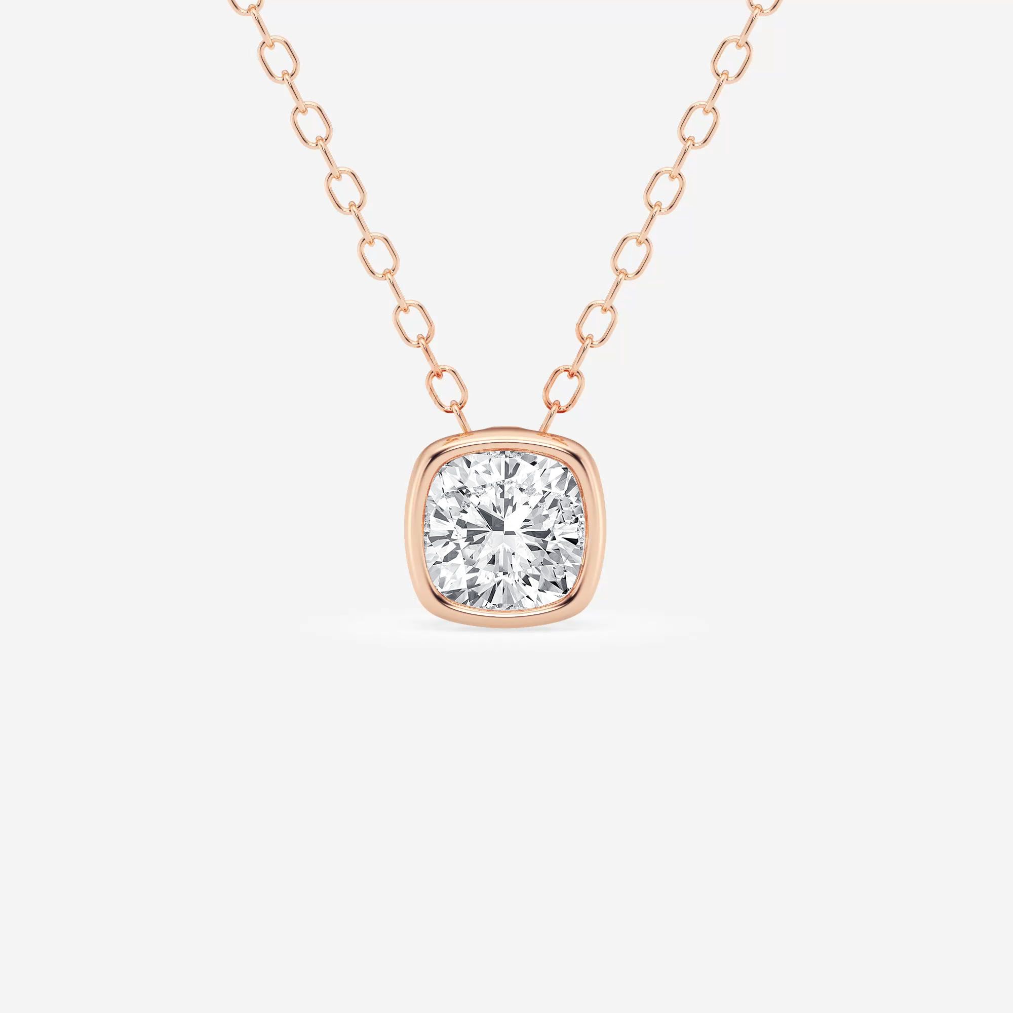 14kt Rose Gold/18kt Rose Gold/cushion/top