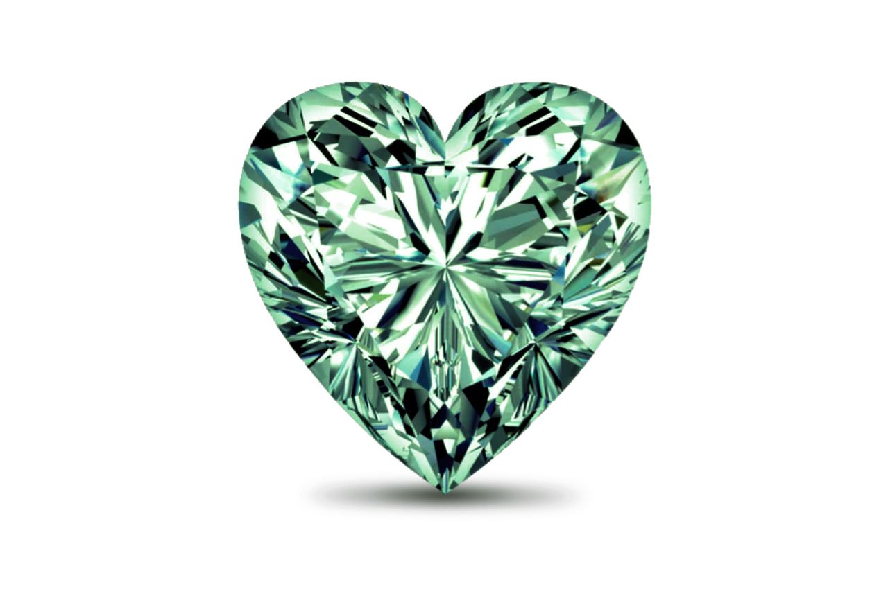 Green Diamond Heart Single