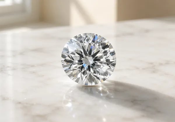 lab diamond on marble table