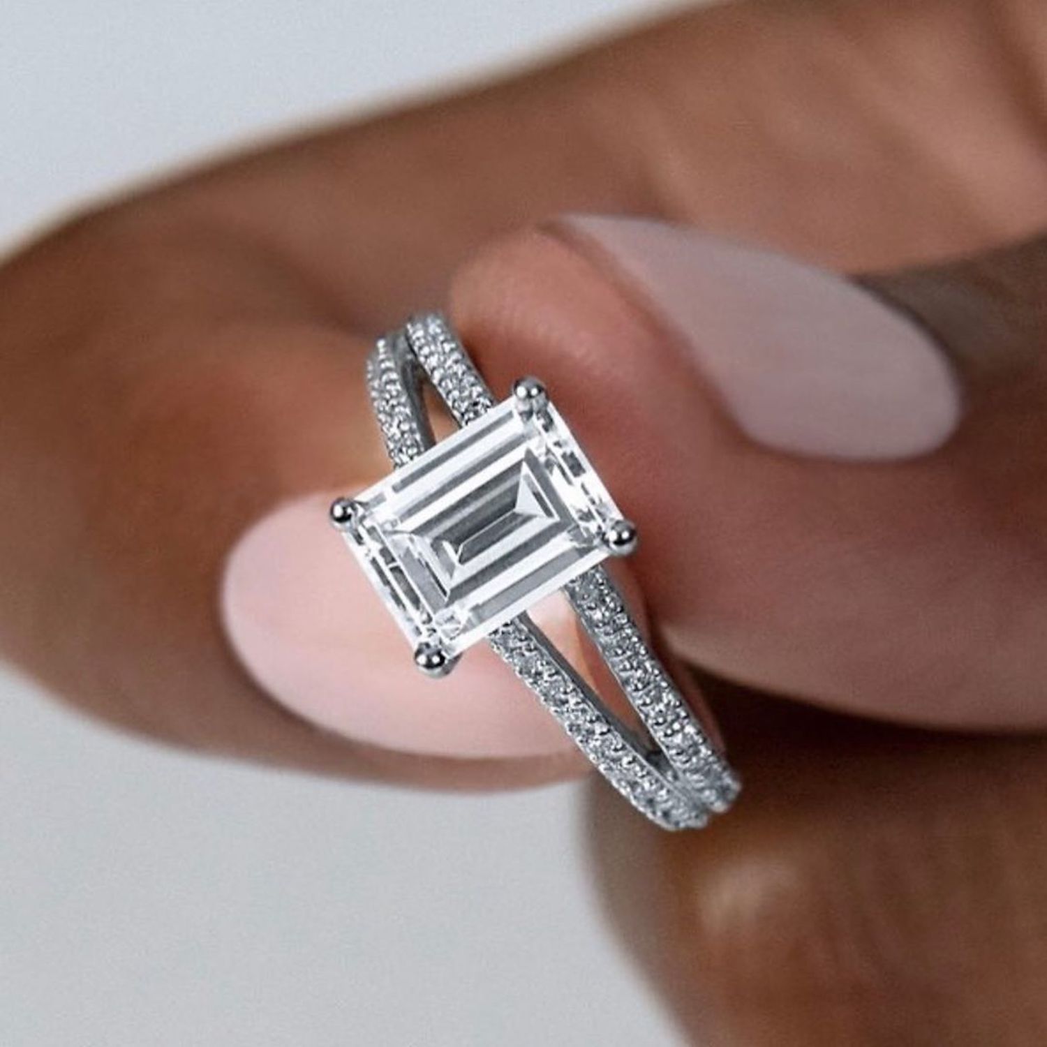 Emerald cut diamond