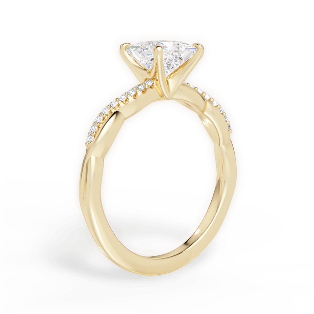 14kt Yellow Gold/18kt Yellow Gold/princess/front